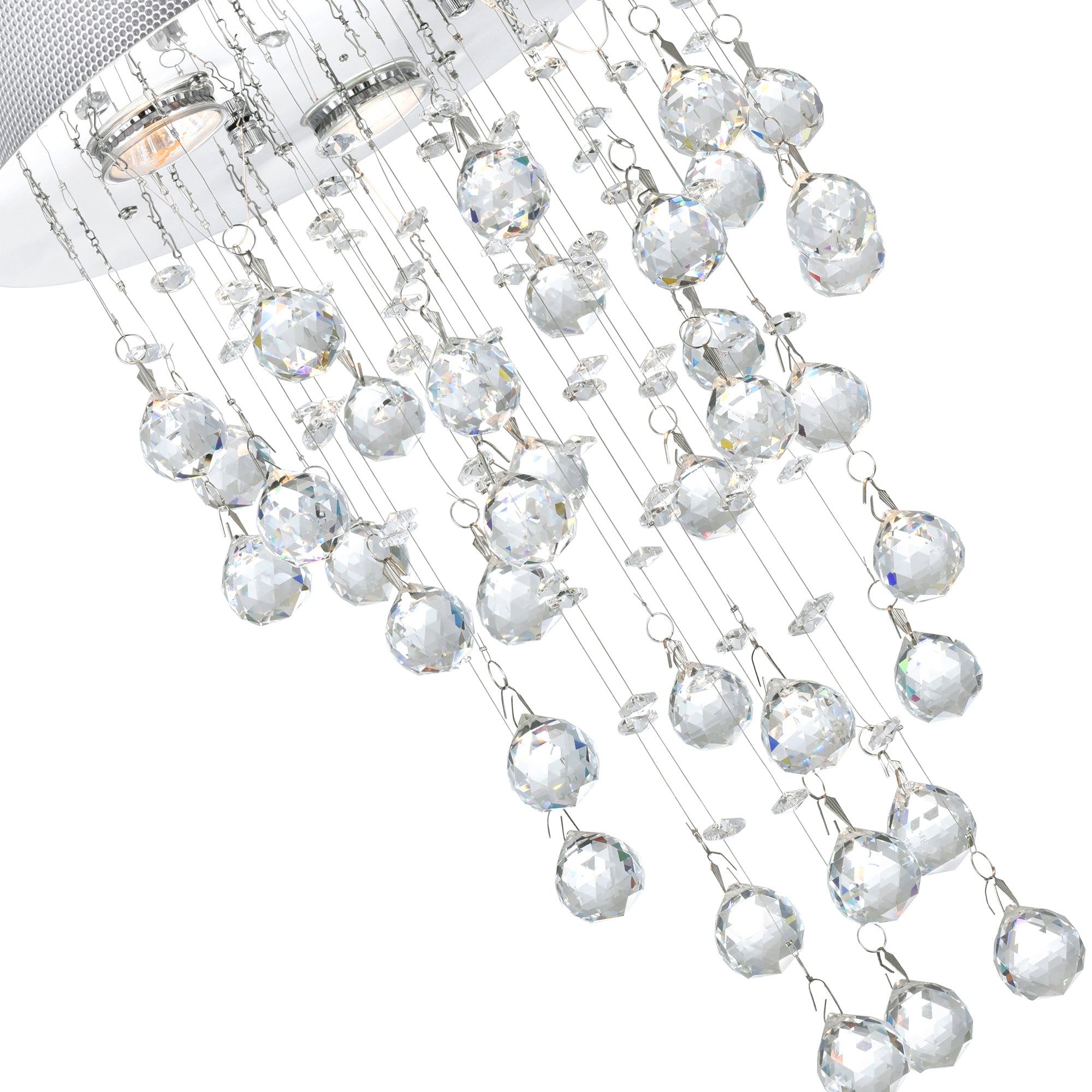 Rain Drop 3 Light 12in Chrome Flush Mount