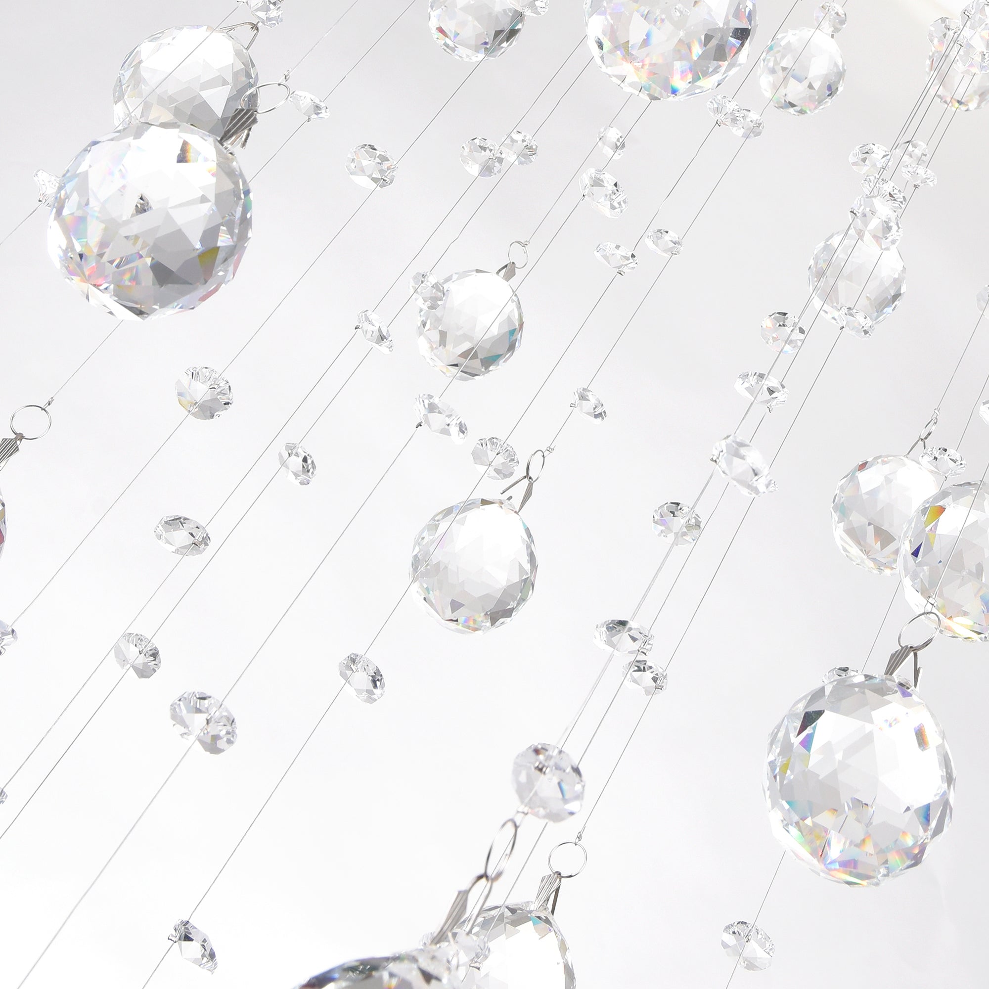 Rain Drop 4 Light Flush Mount With Chrome Finish