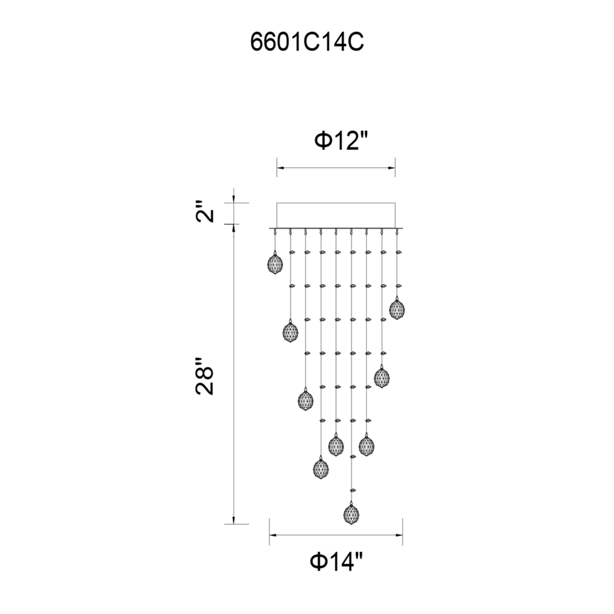 Rain Drop 4 Light Flush Mount With Chrome Finish