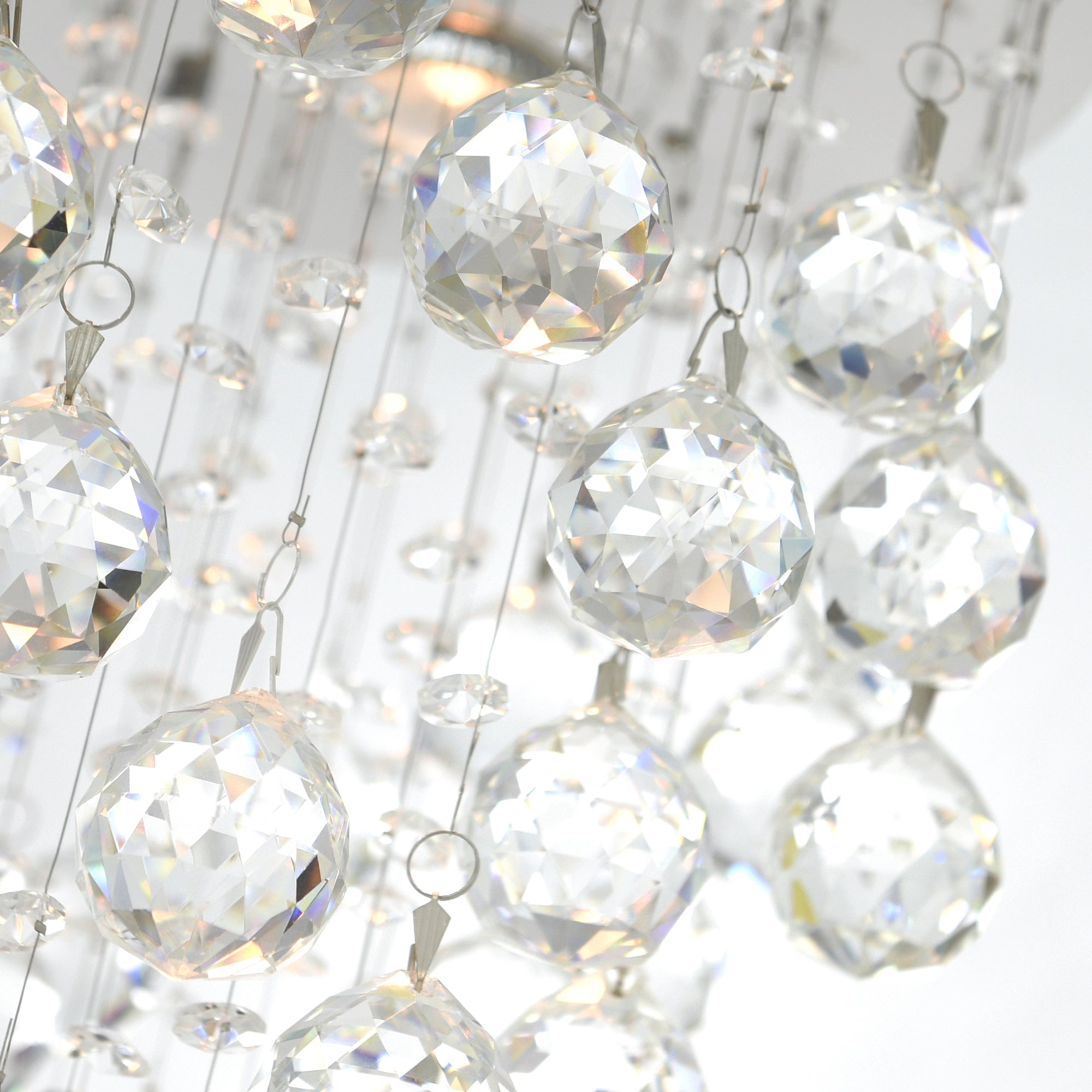 Rain Drop 5 Light 16in Chrome Flush Mount