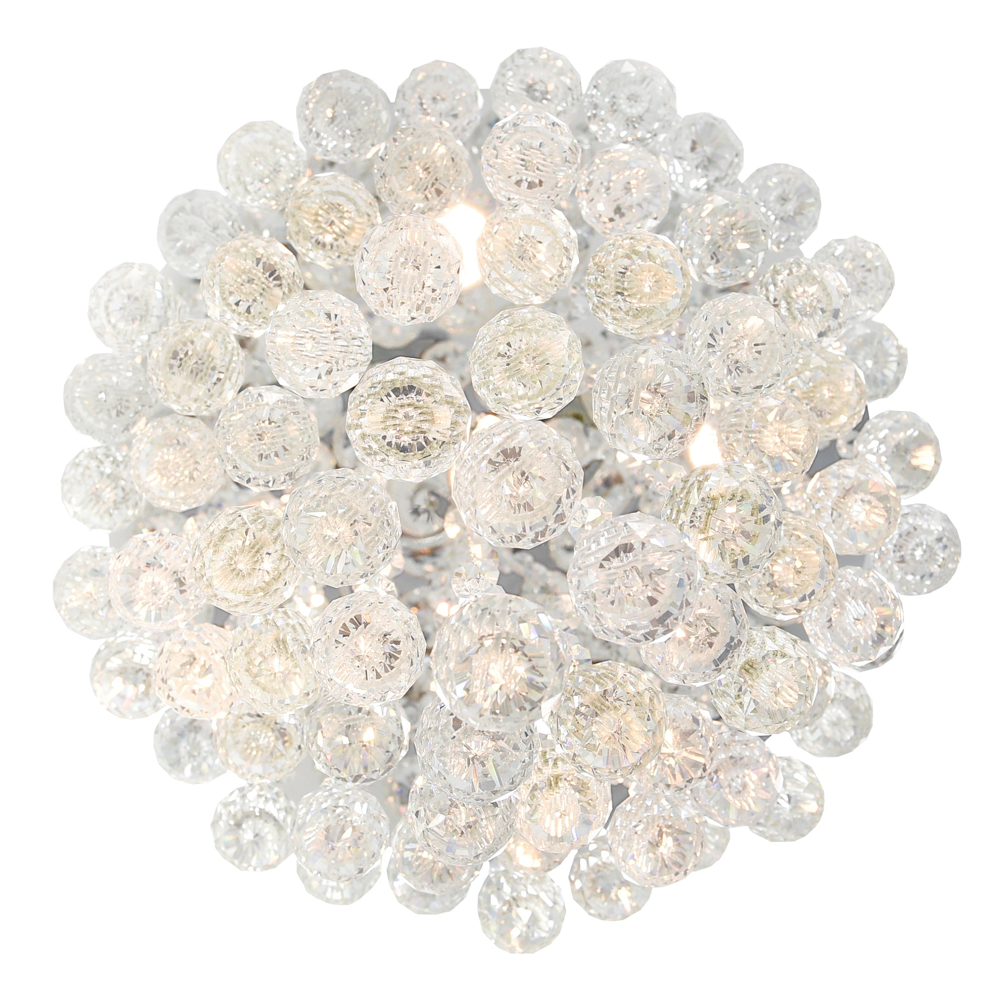 Rain Drop 5 Light 16in Chrome Flush Mount