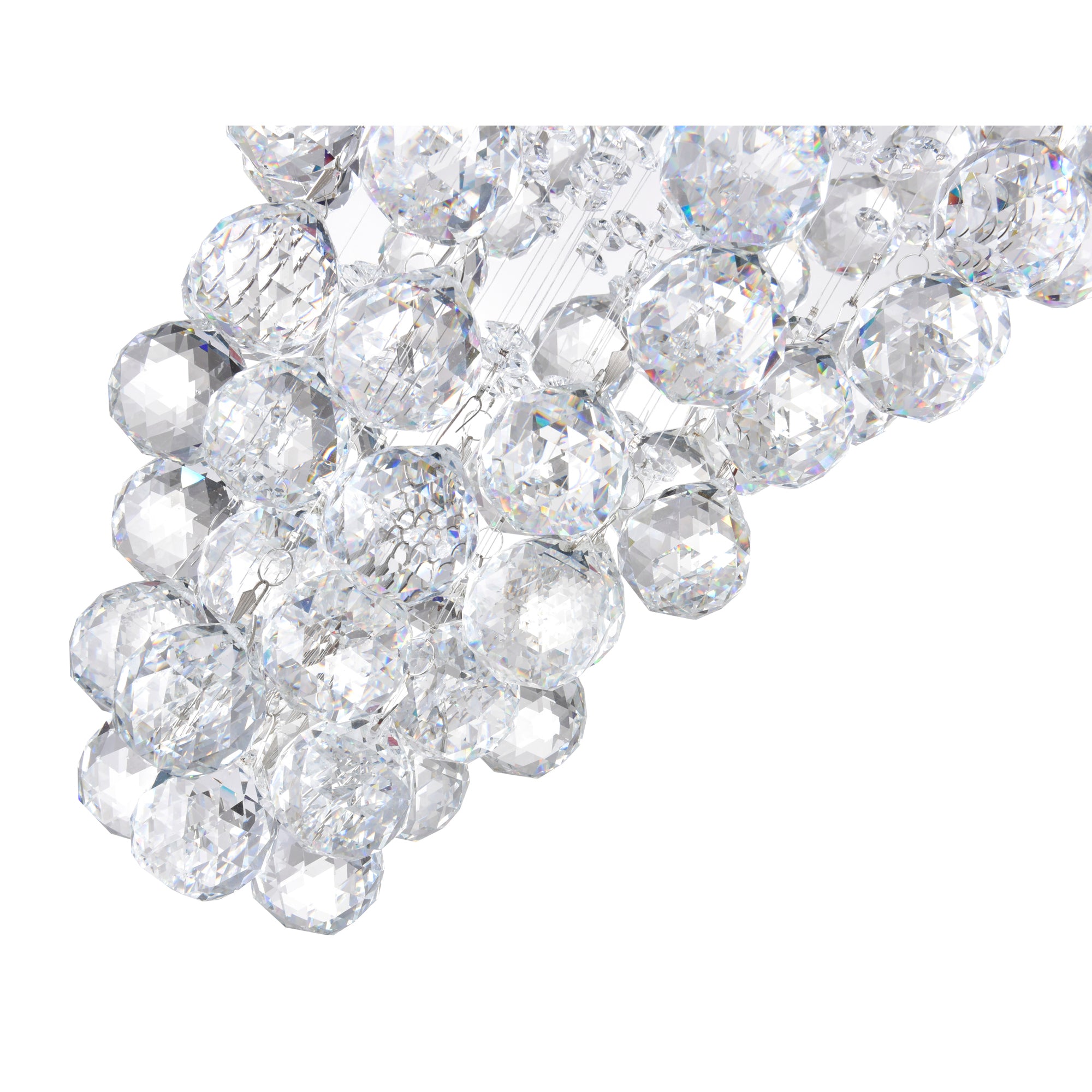 Twister 8 Light Flush Mount With Chrome Finish