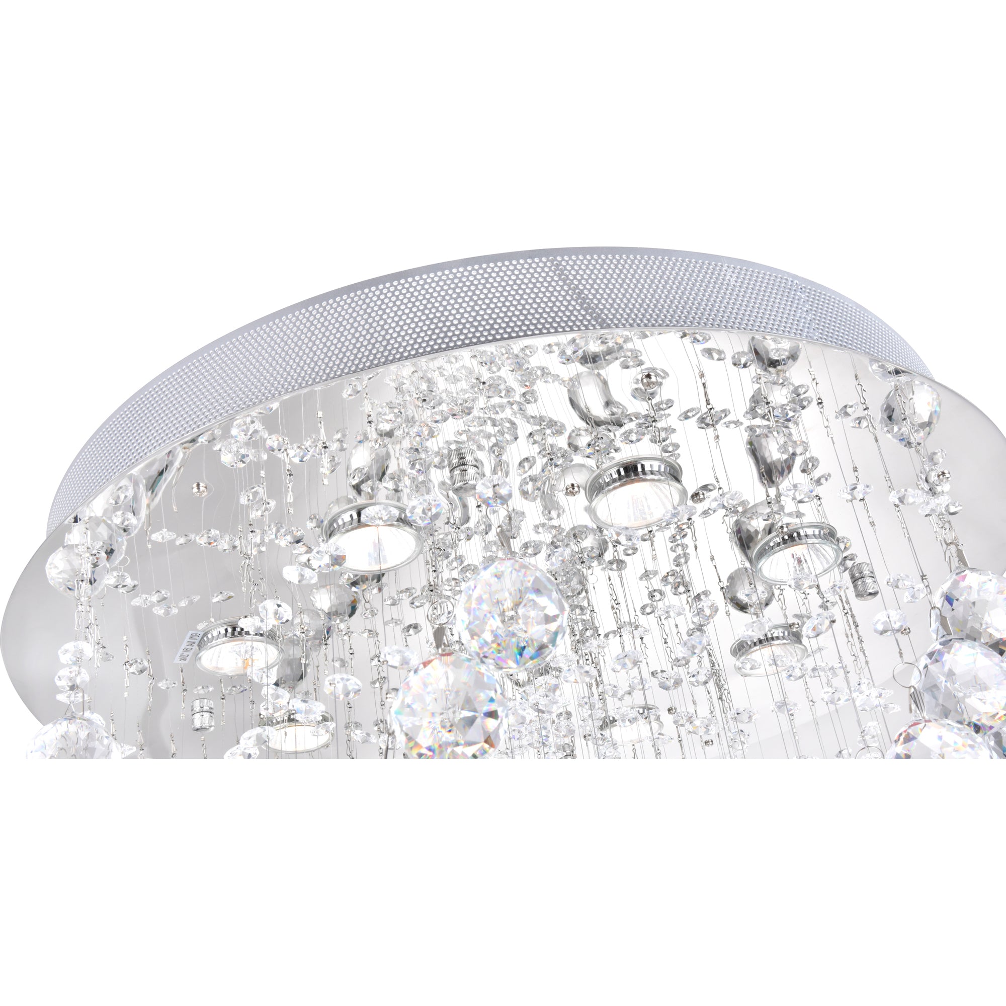 Twister 8 Light Flush Mount With Chrome Finish