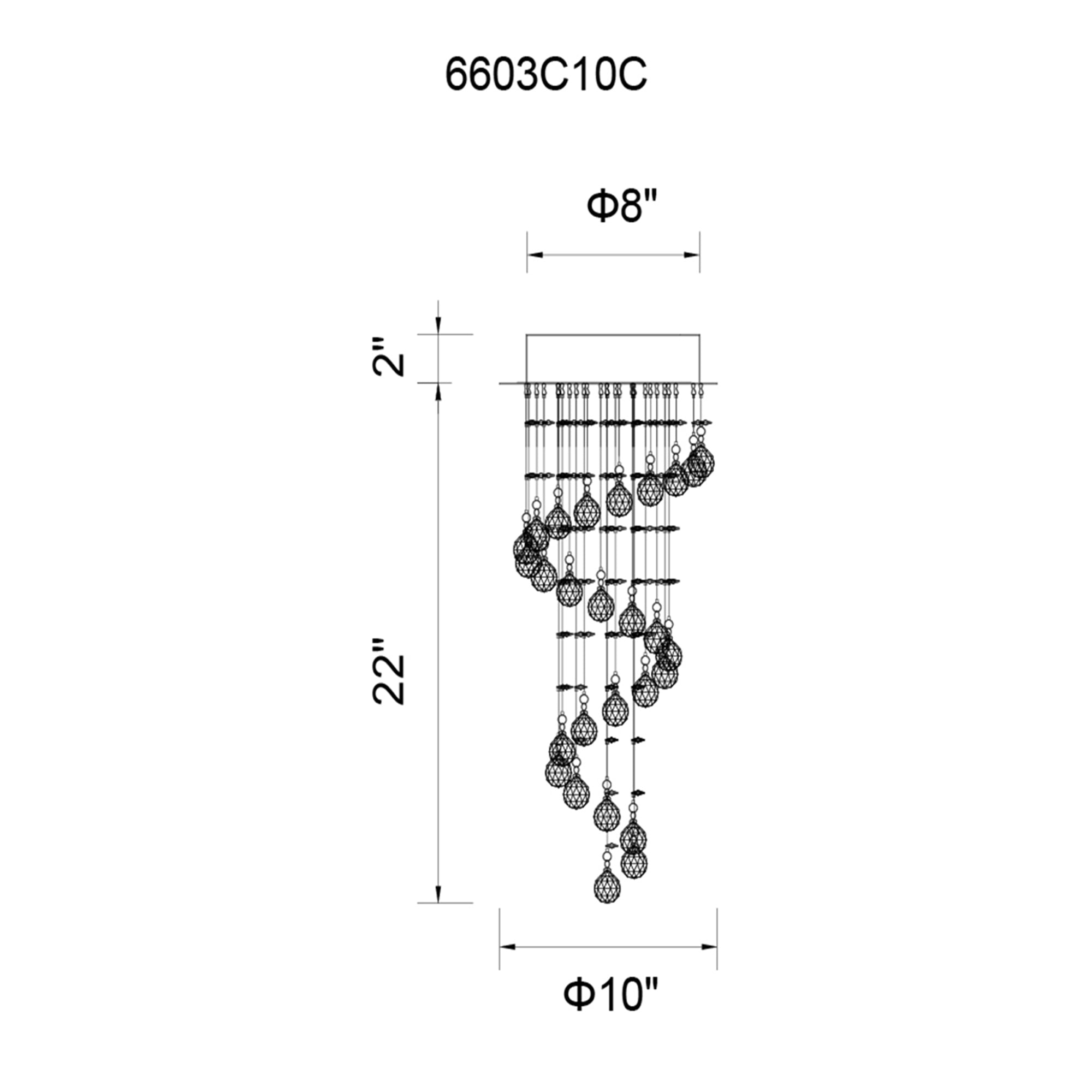 Spiral 1 Light Flush Mount With Chrome Finish