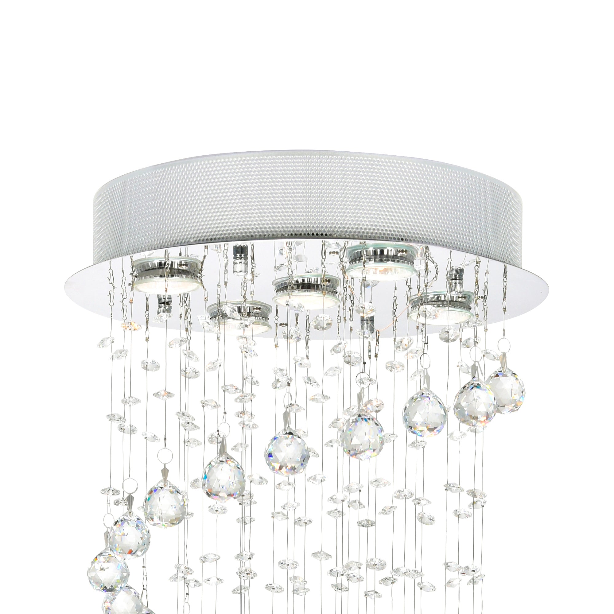 Spiral 5 Light Flush Mount With Chrome Finish