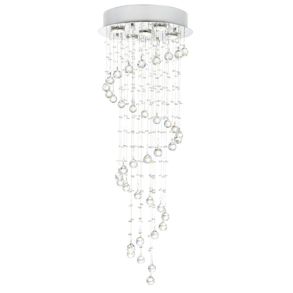 Spiral 5 Light Flush Mount With Chrome Finish