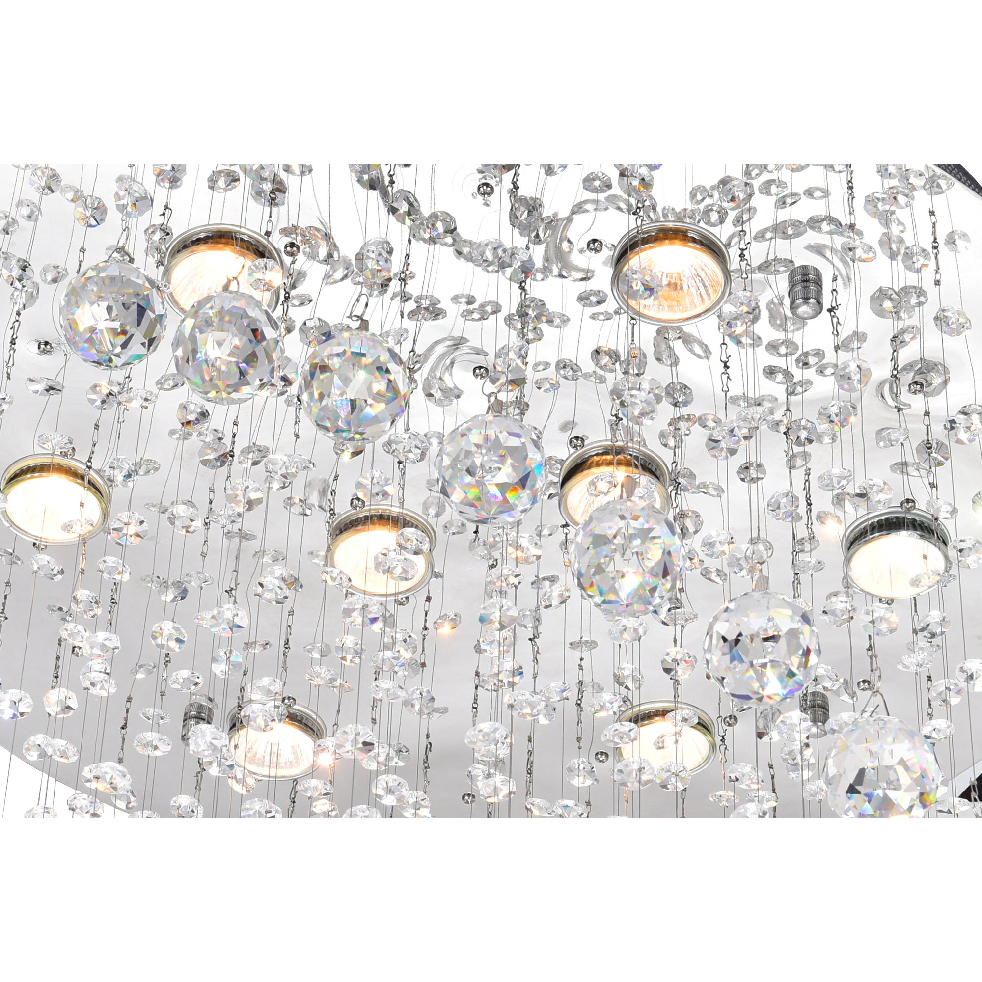 Spiral 8 Light Flush Mount With Chrome Finish