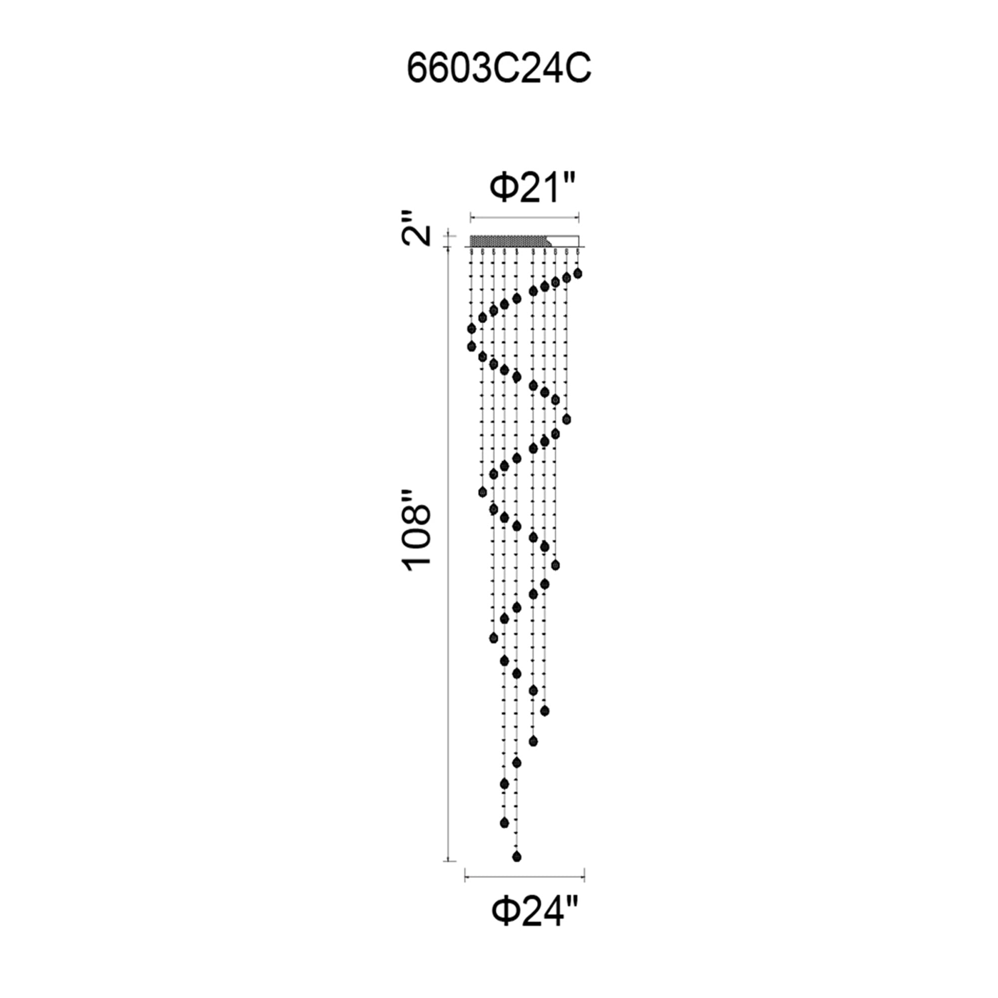 Spiral 8 Light Flush Mount With Chrome Finish