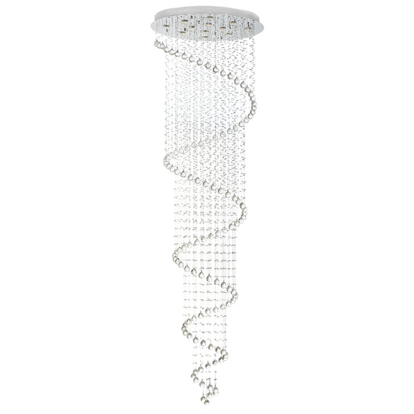 Spiral 12 Light Flush Mount With Chrome Finish