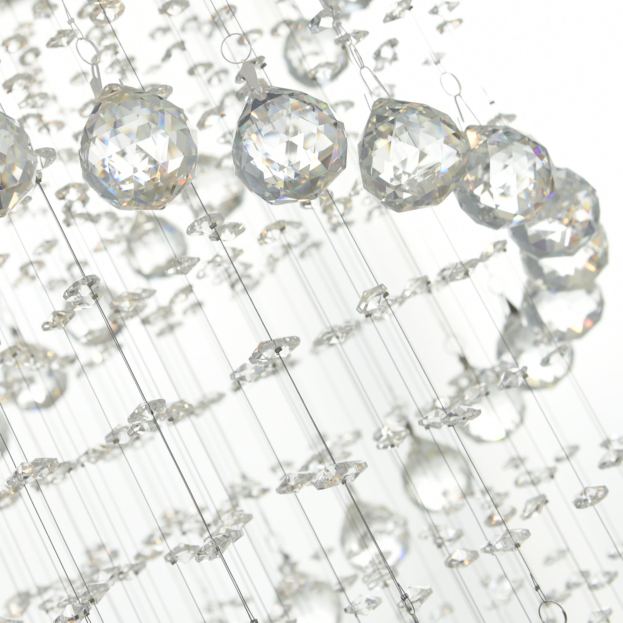 Double Spiral 6 Light 20in Chrome Flush Mount