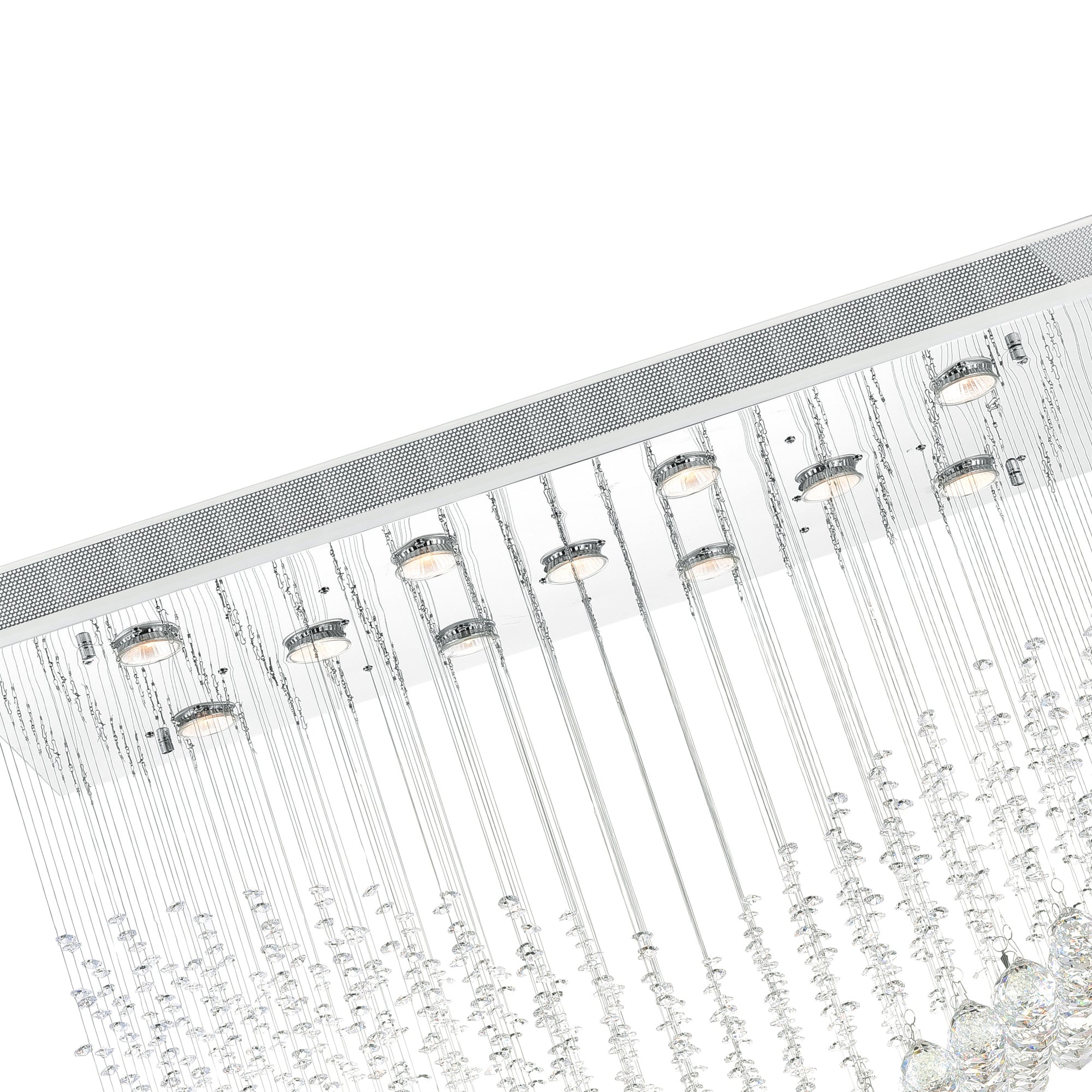 Twinkle 11 Light Flush Mount With Chrome Finish