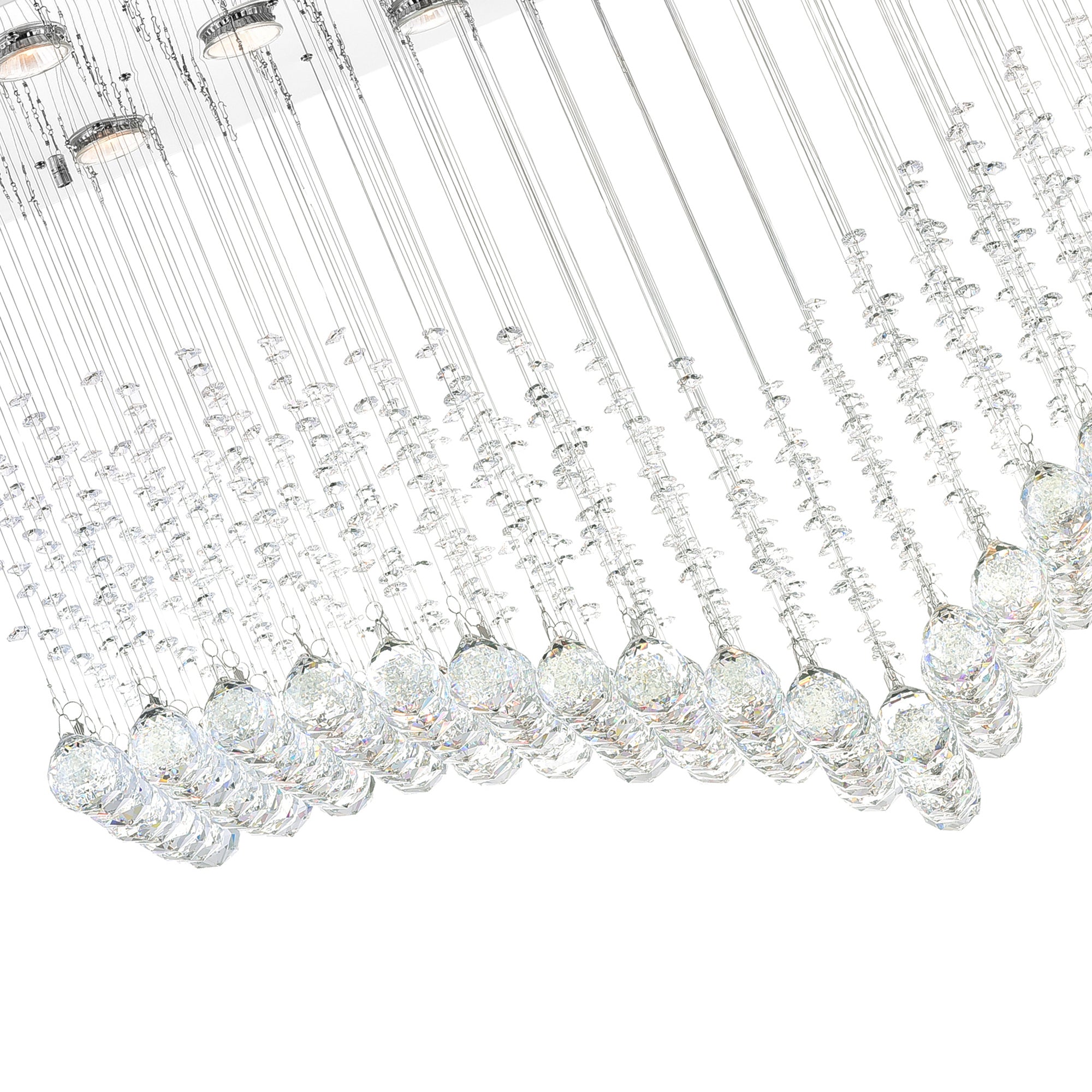 Twinkle 11 Light Flush Mount With Chrome Finish