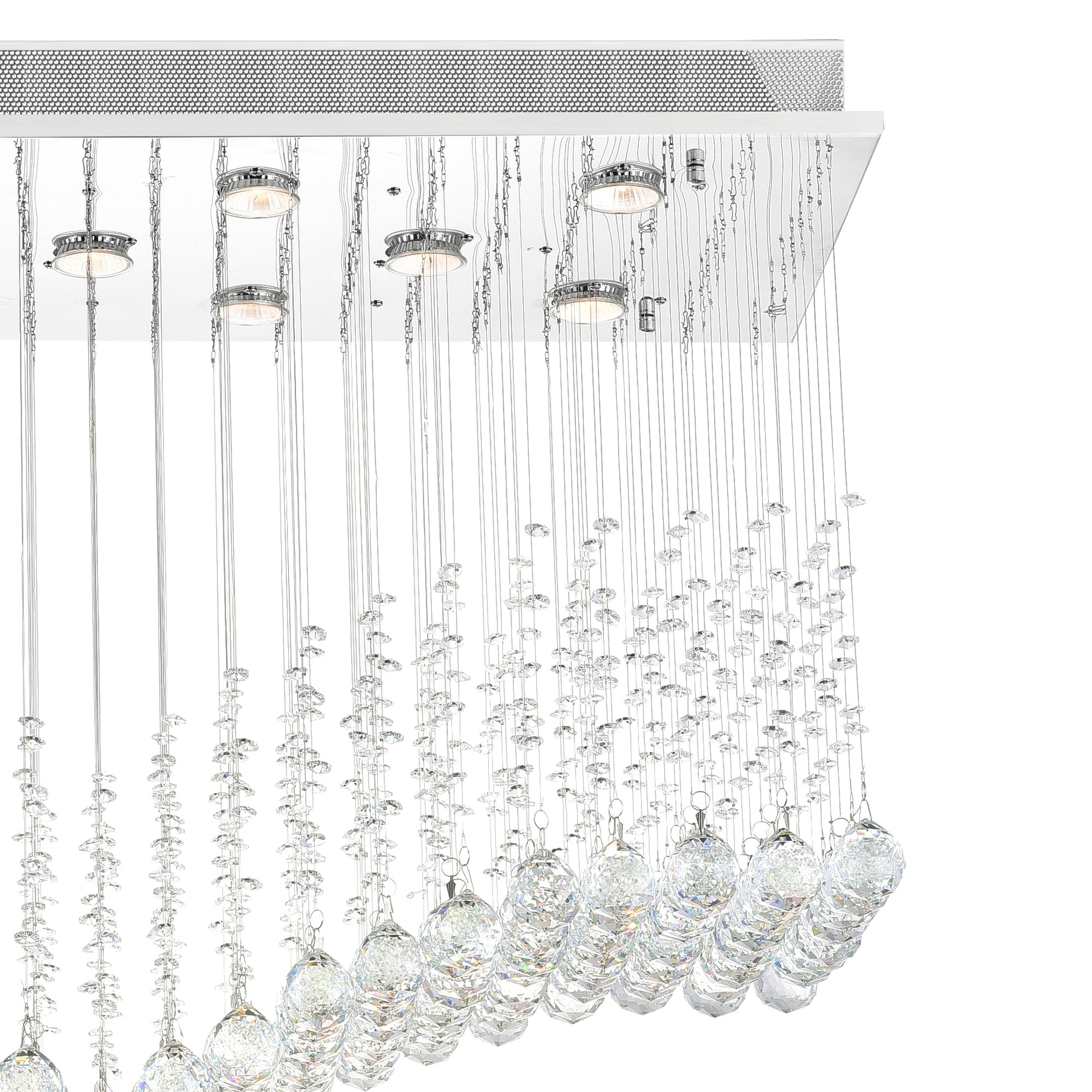 Twinkle 11 Light Flush Mount With Chrome Finish