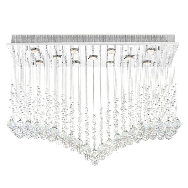Twinkle 11 Light Flush Mount With Chrome Finish