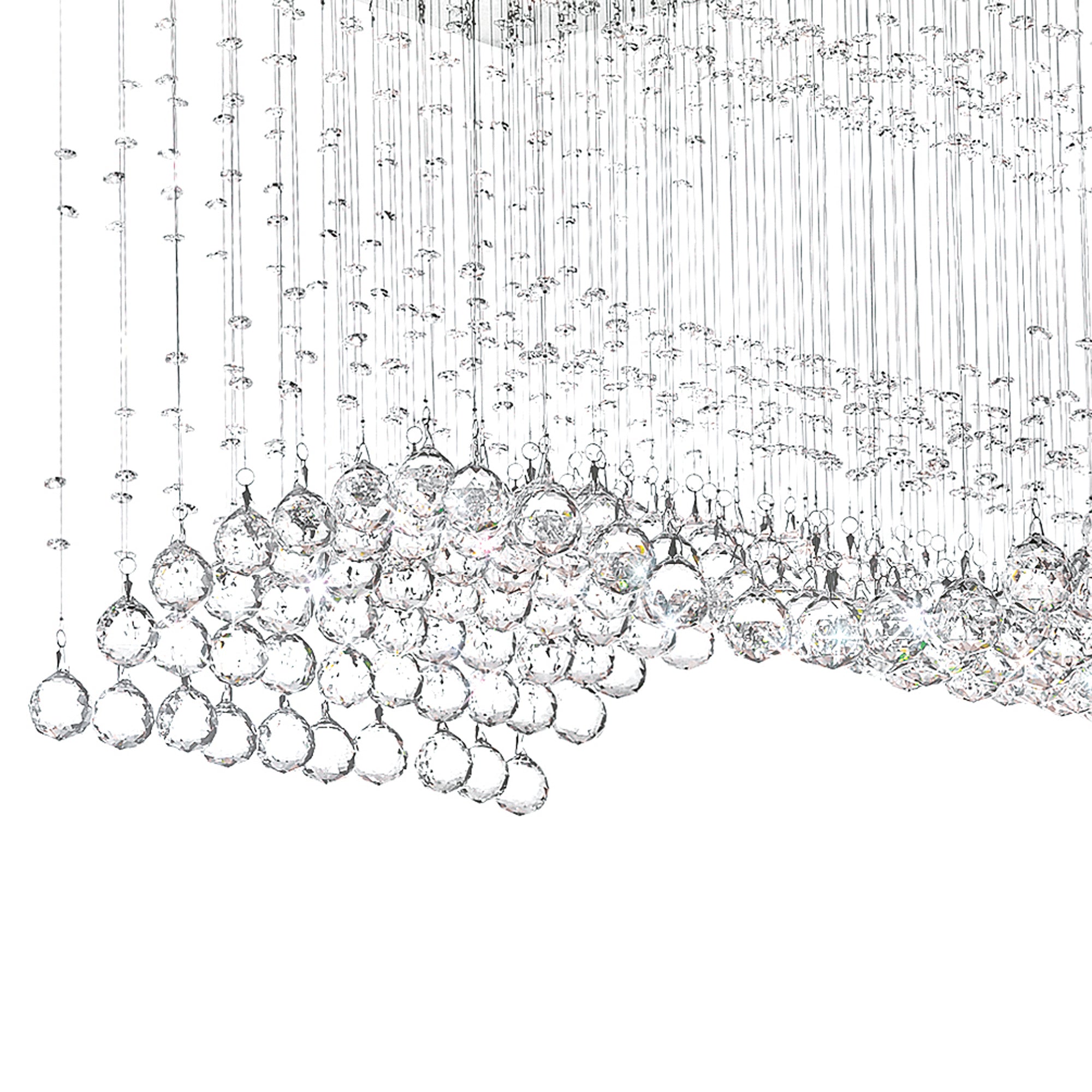 Twinkle 11 Light Flush Mount With Chrome Finish