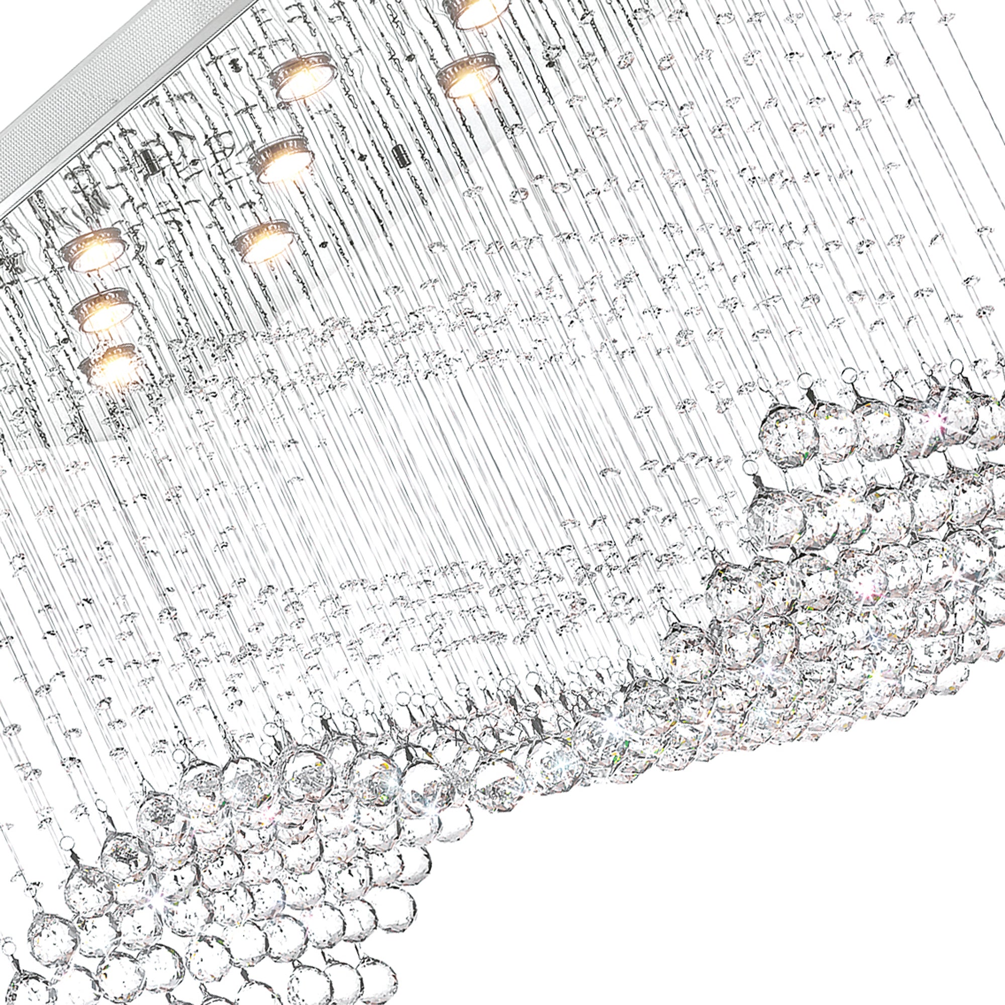 Twinkle 11 Light Flush Mount With Chrome Finish