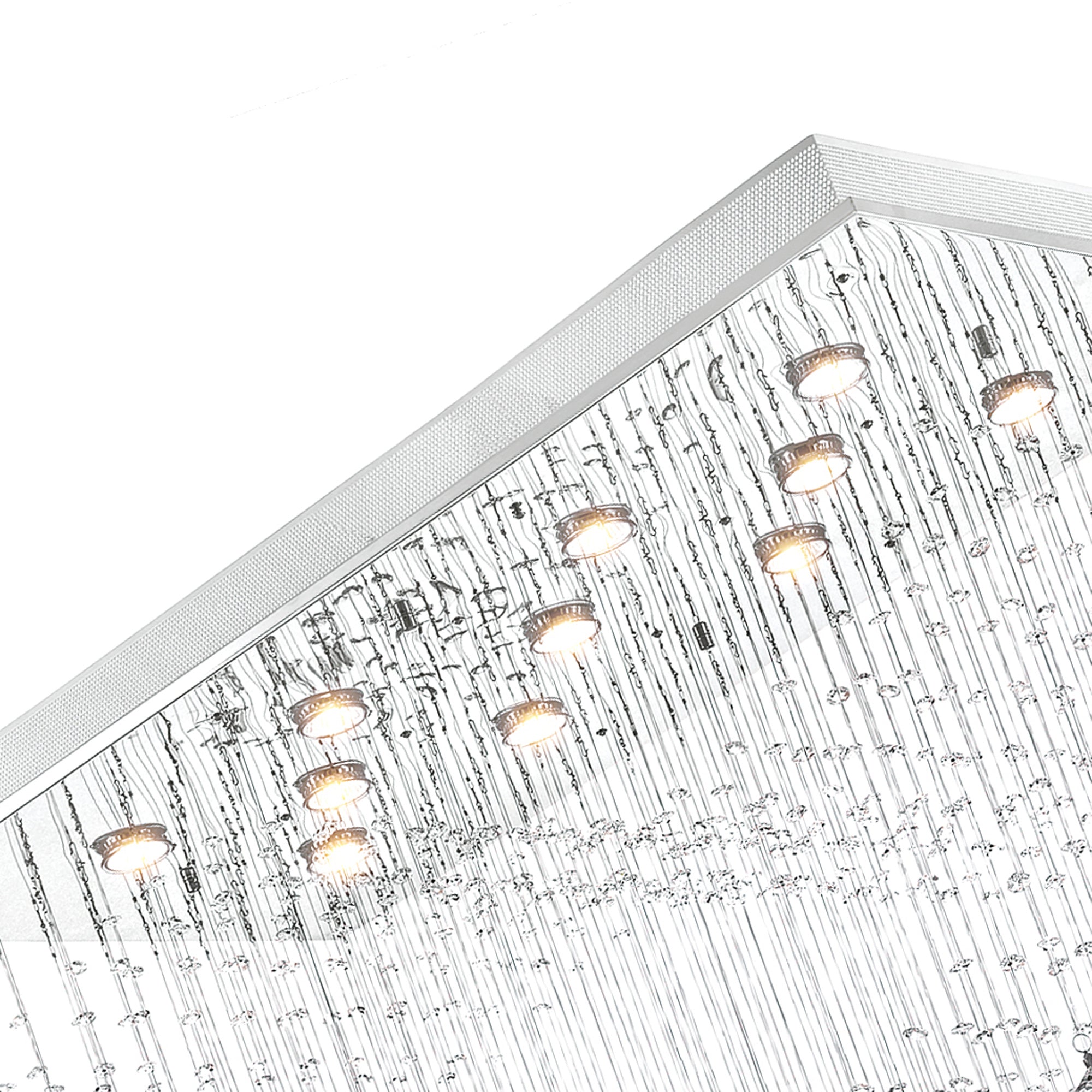 Twinkle 11 Light Flush Mount With Chrome Finish