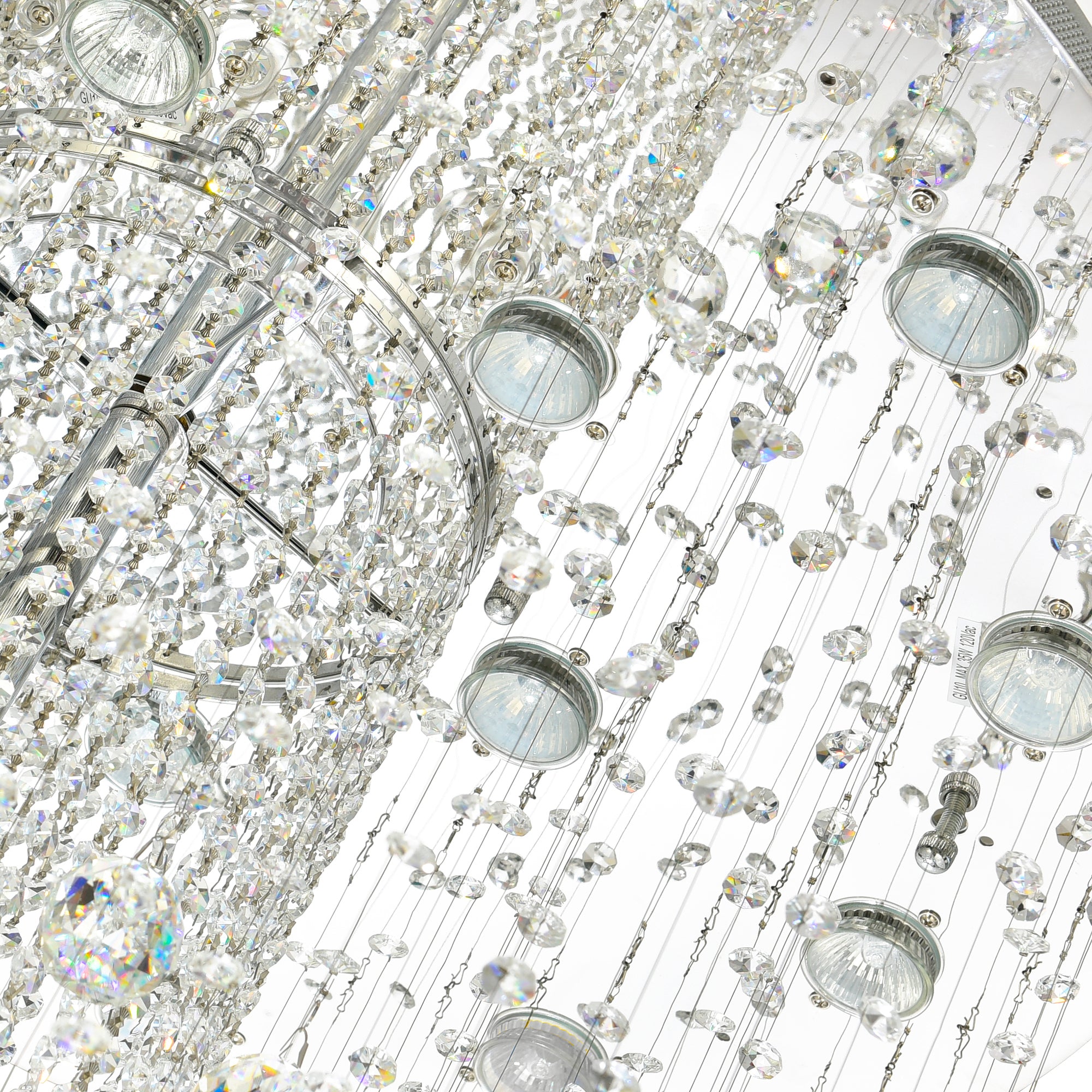 Hallway 32 Light Flush Mount With Chrome Finish