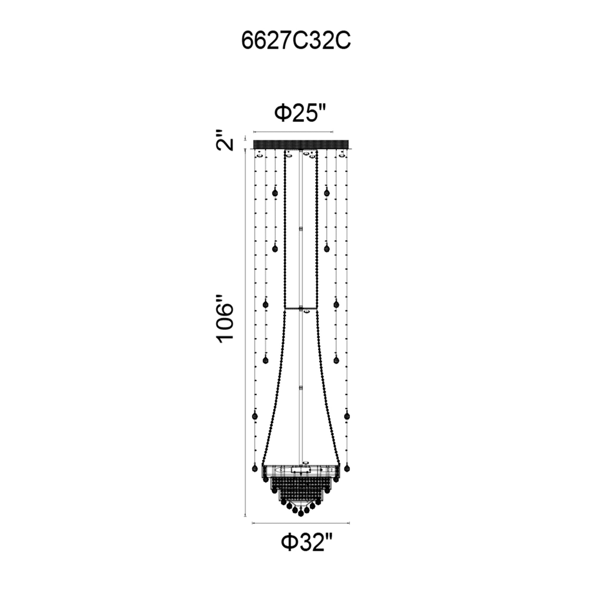 Hallway 32 Light Flush Mount With Chrome Finish