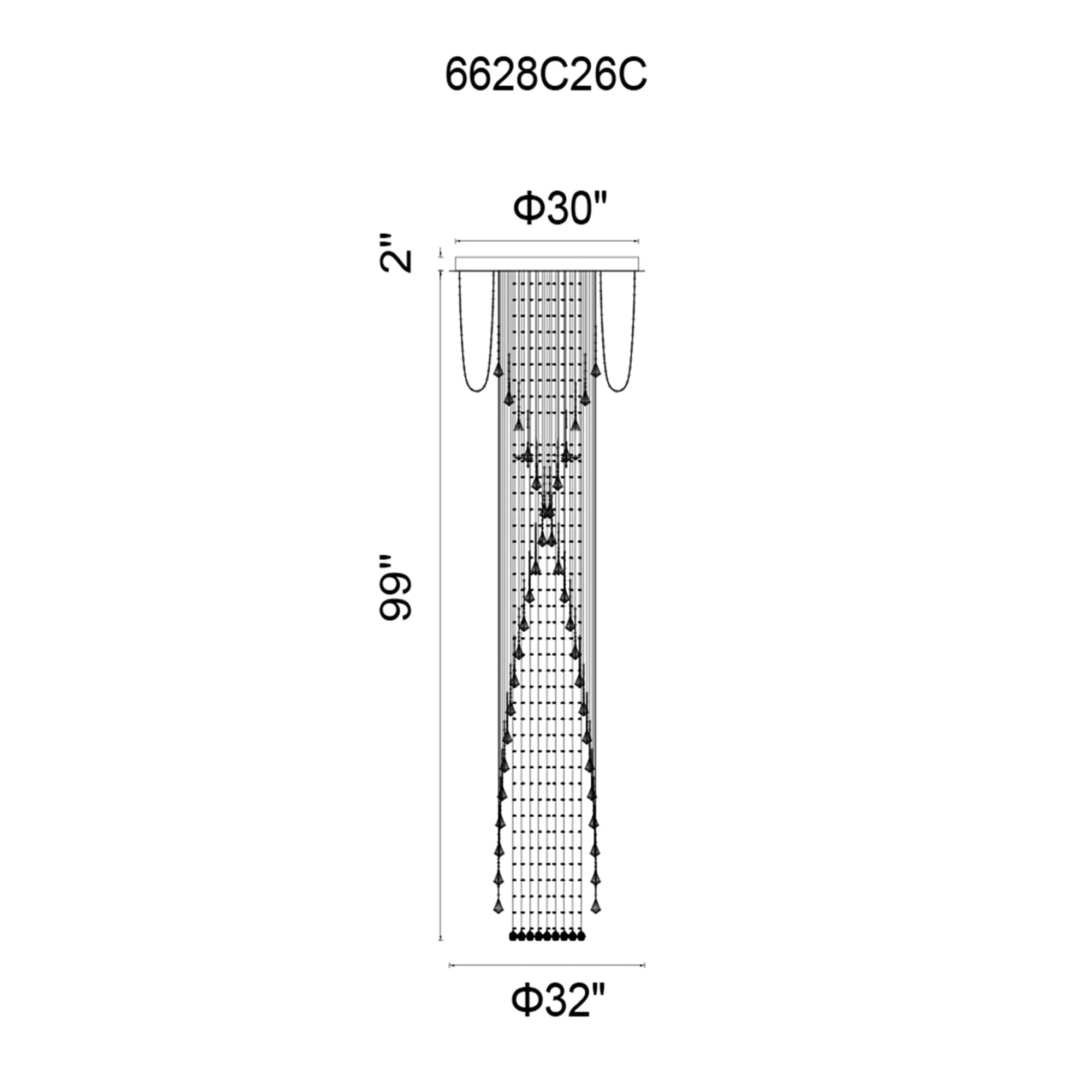 Hallway 13 Light Flush Mount With Chrome Finish