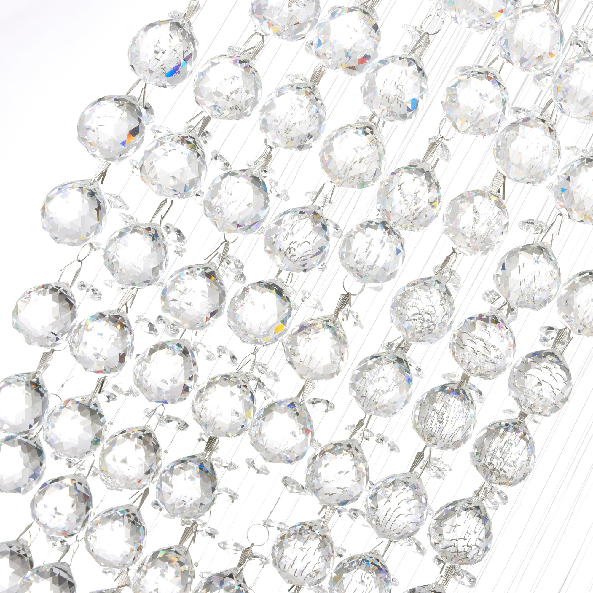 Ribbon 10 Light 26in Chrome Flush Mount