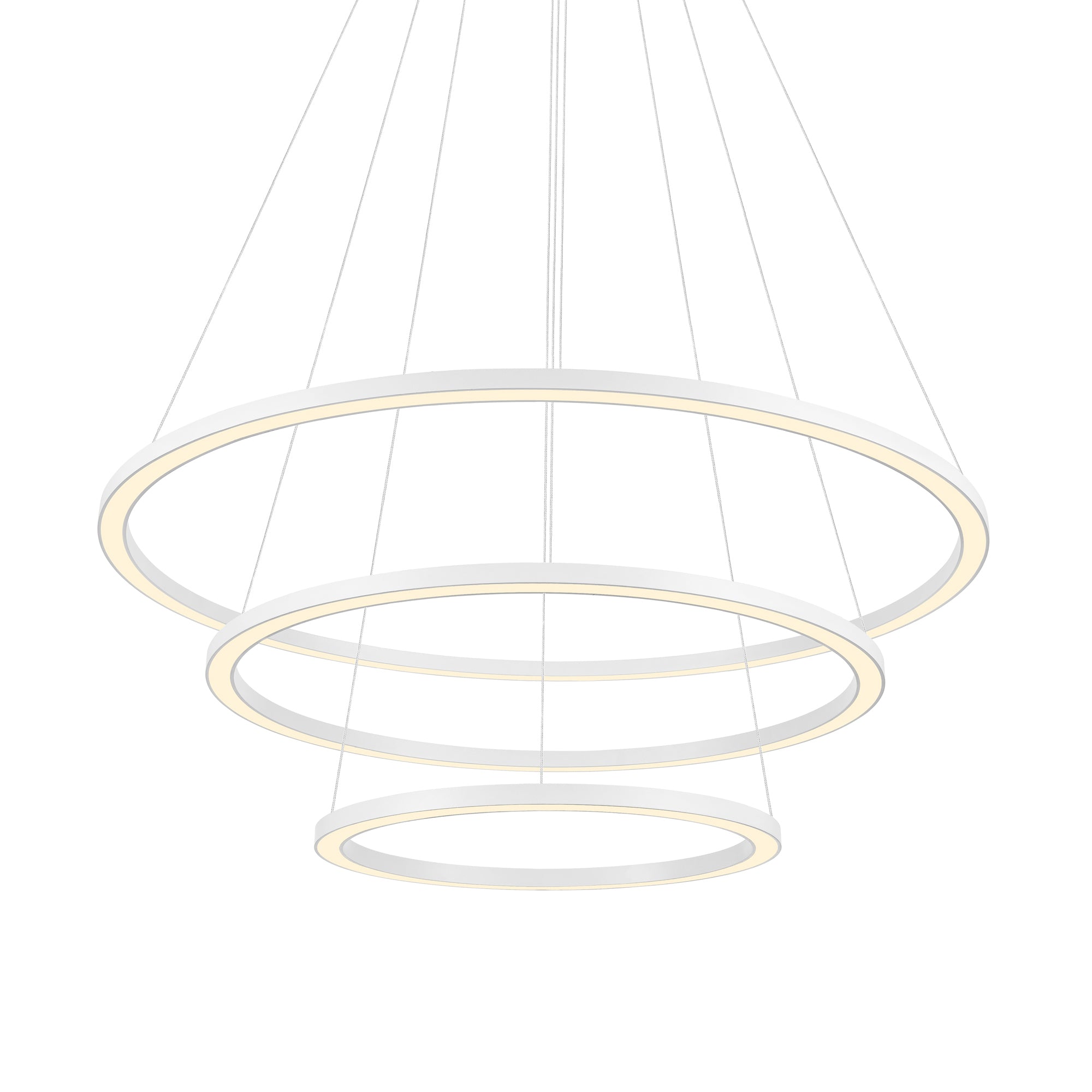 Chalice Integrated LED 31in White Chandelier