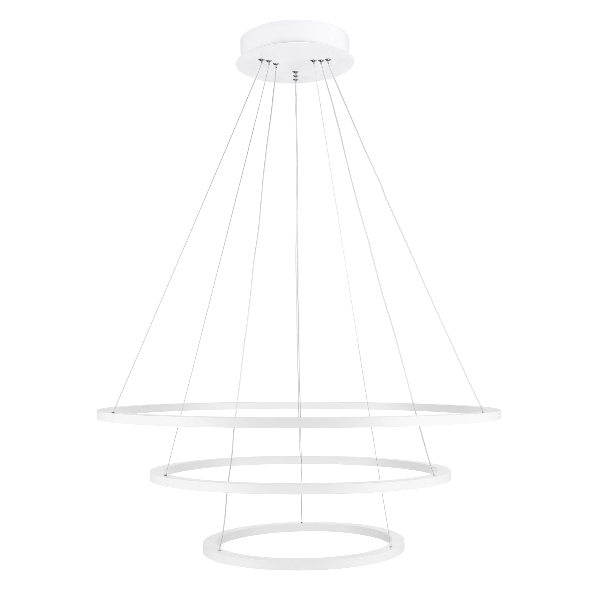 Chalice Integrated LED 31in White Chandelier