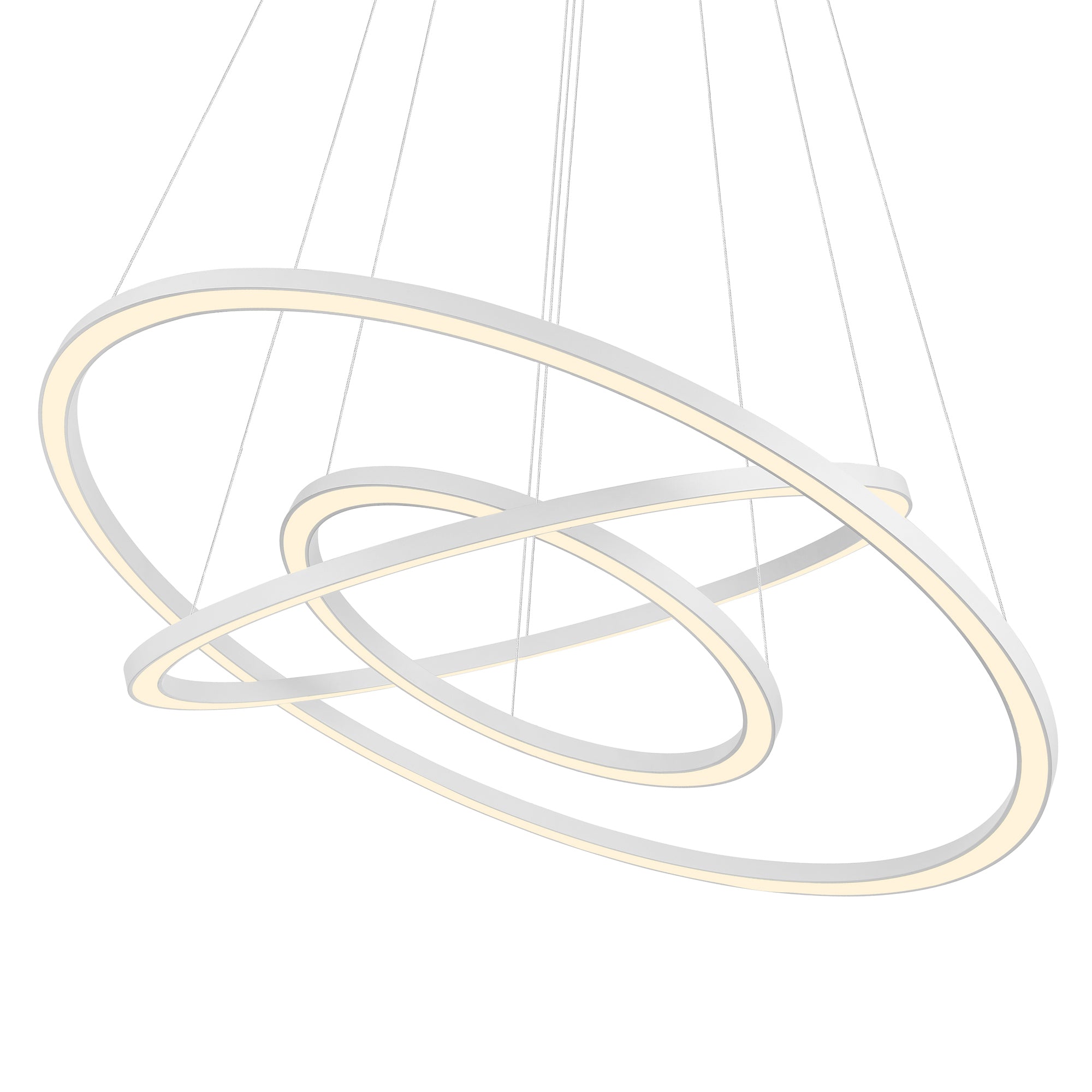 Chalice Integrated LED 31in White Chandelier