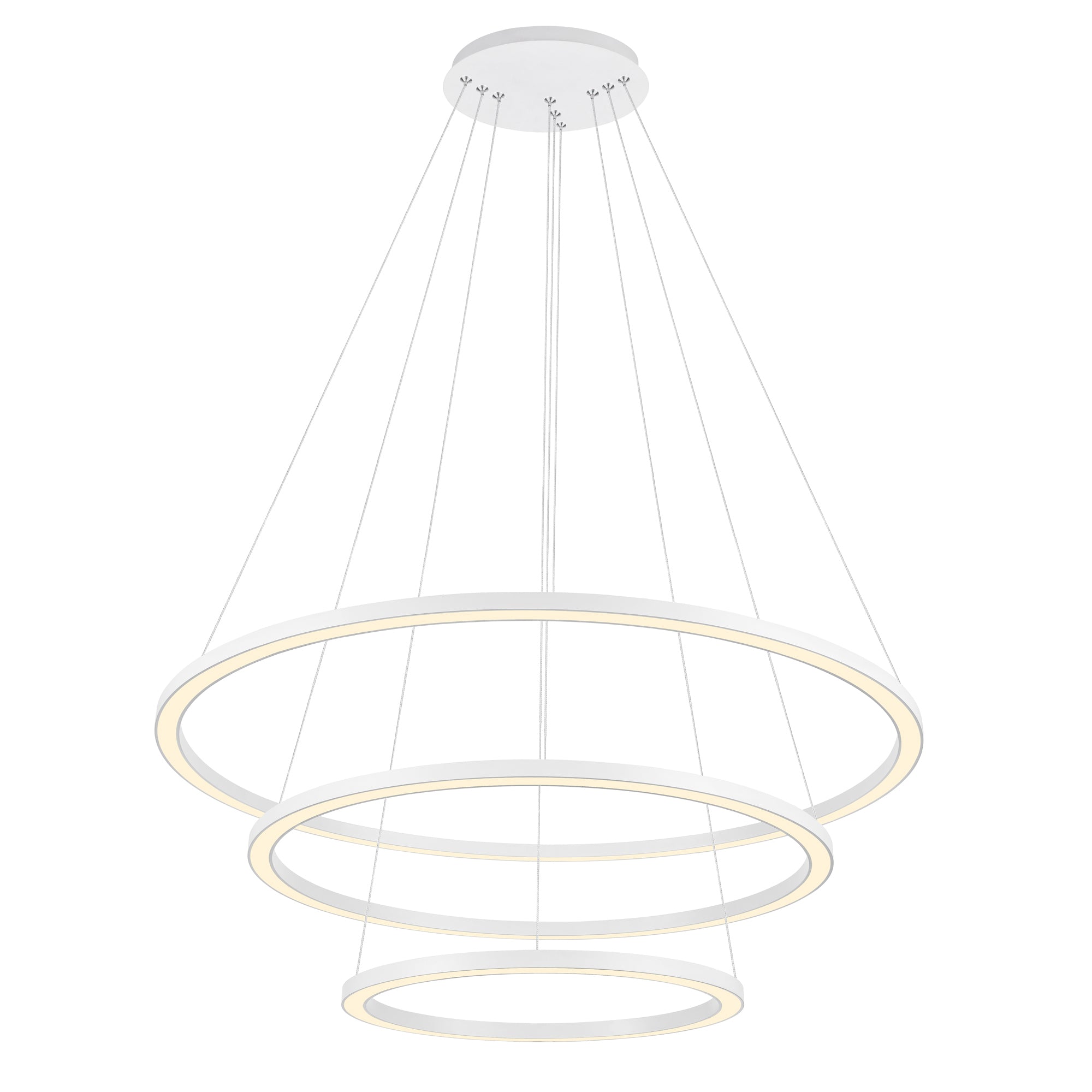 Chalice Integrated LED 31in White Chandelier