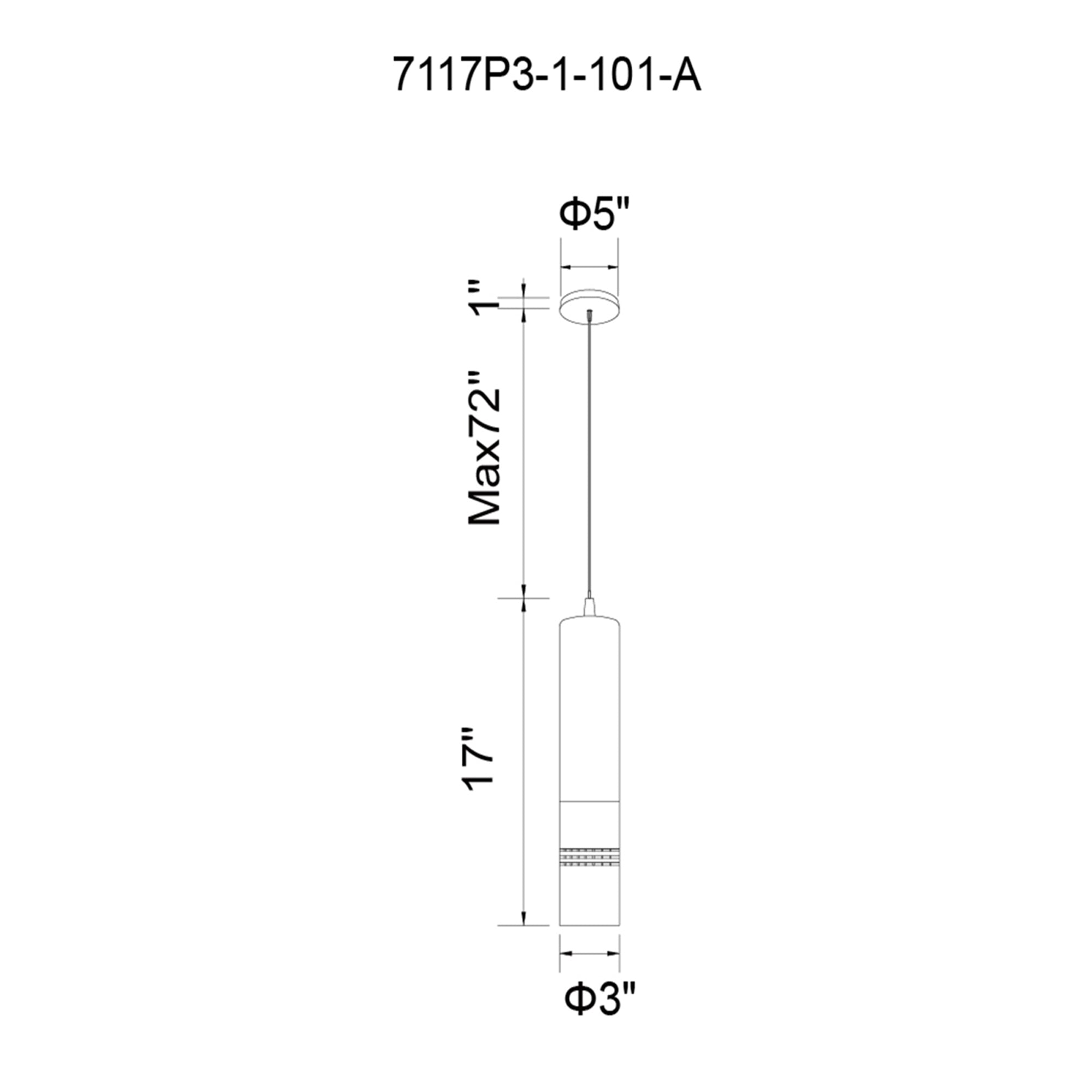Stowe LED Black Mini Pendant