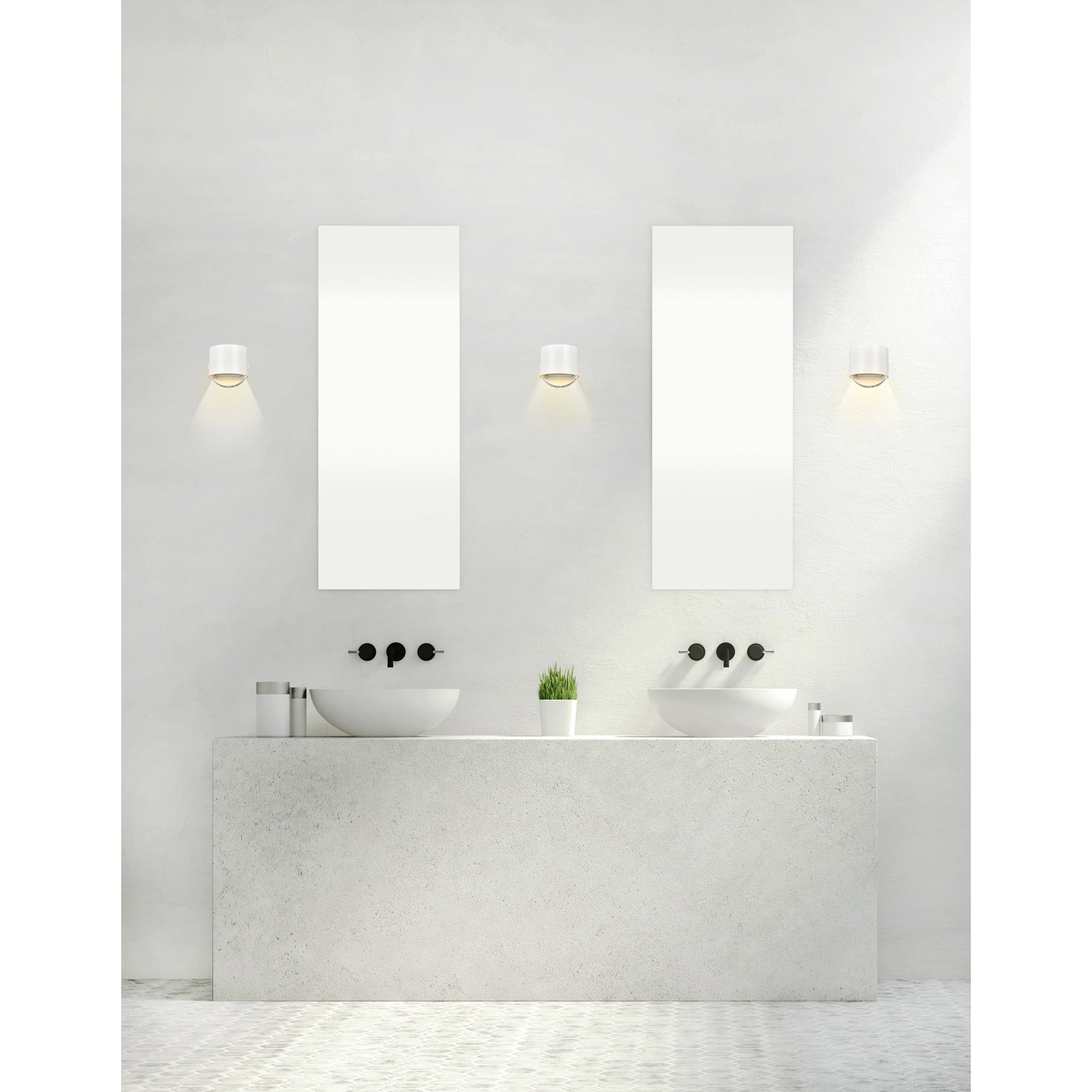 Lilliana Integrated LED Round White Wall Sconce