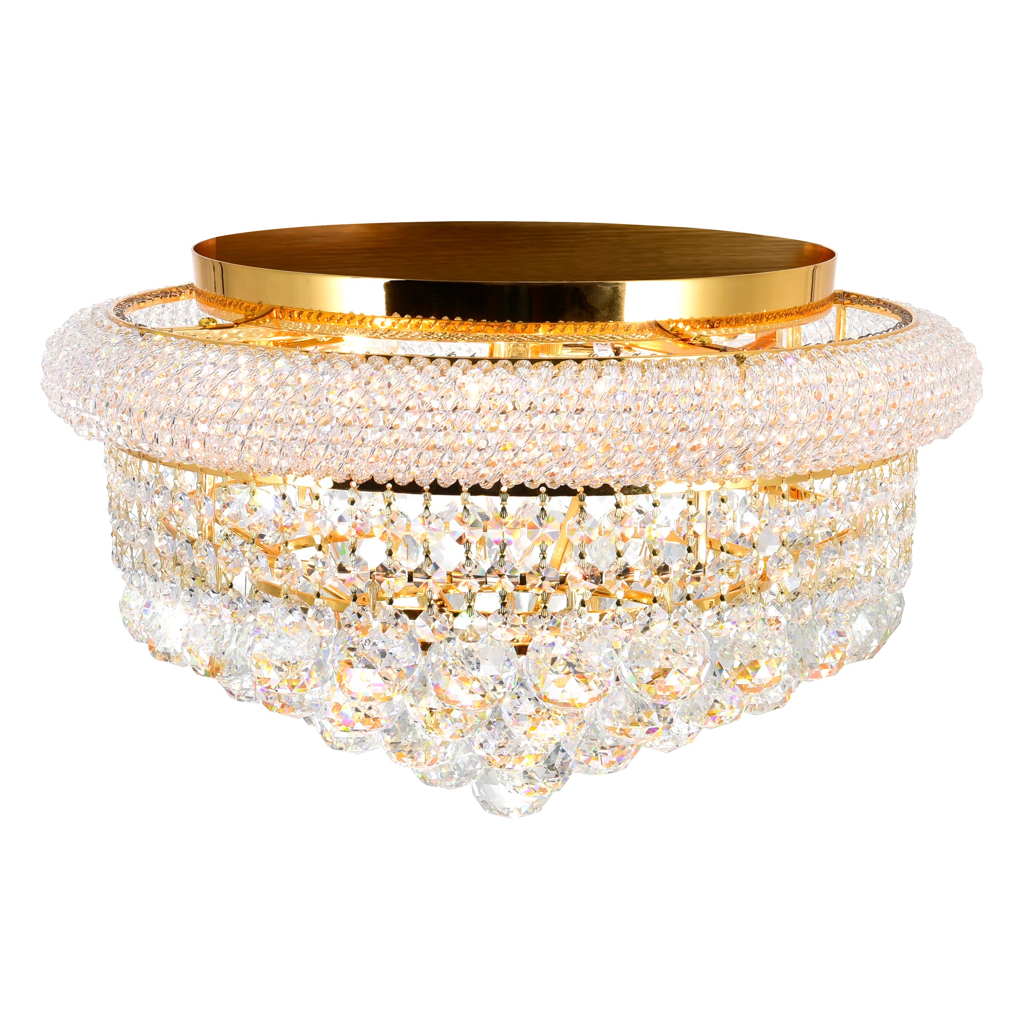 Empire 5 Light Flush Mount With Gold Finish