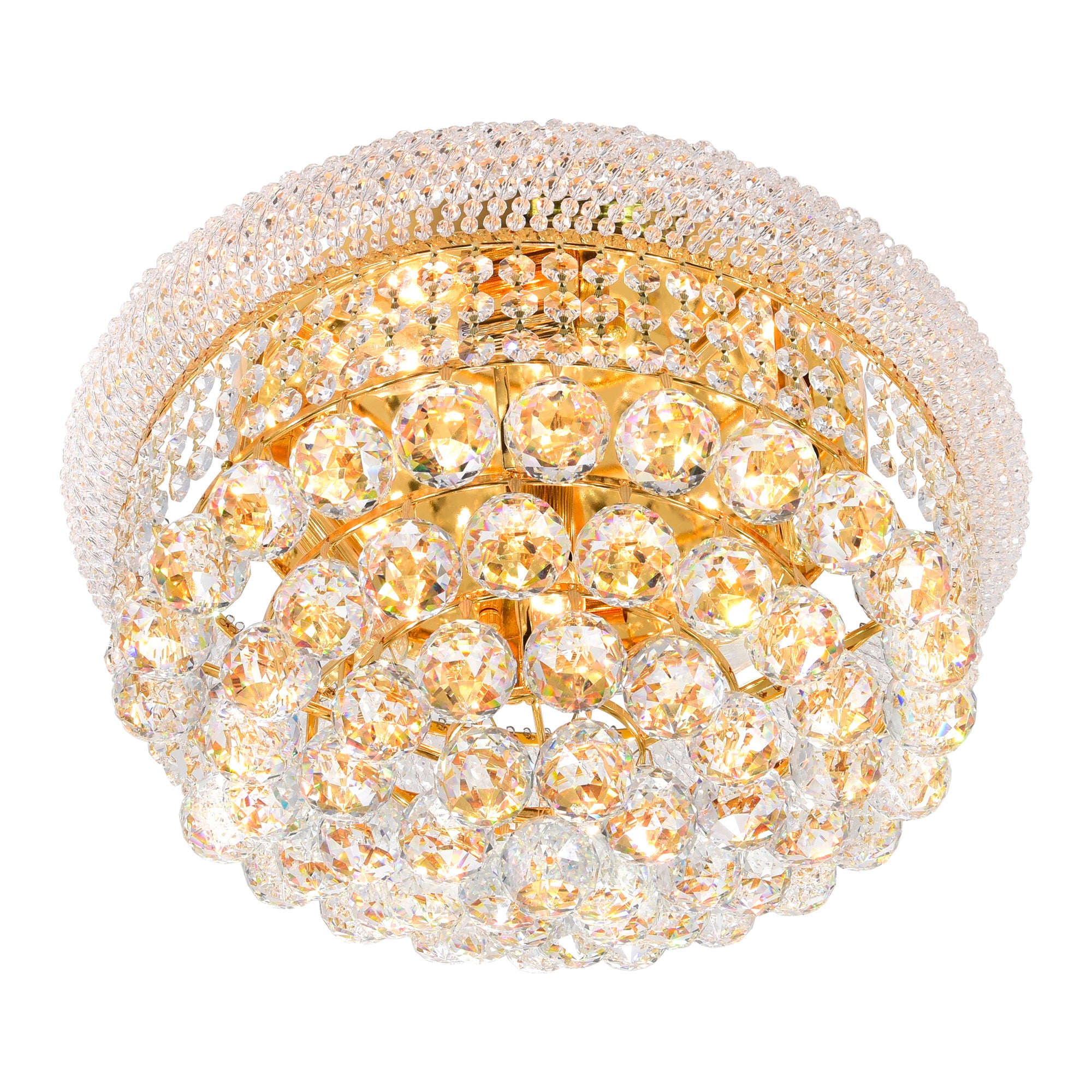 Empire 5 Light Flush Mount With Gold Finish