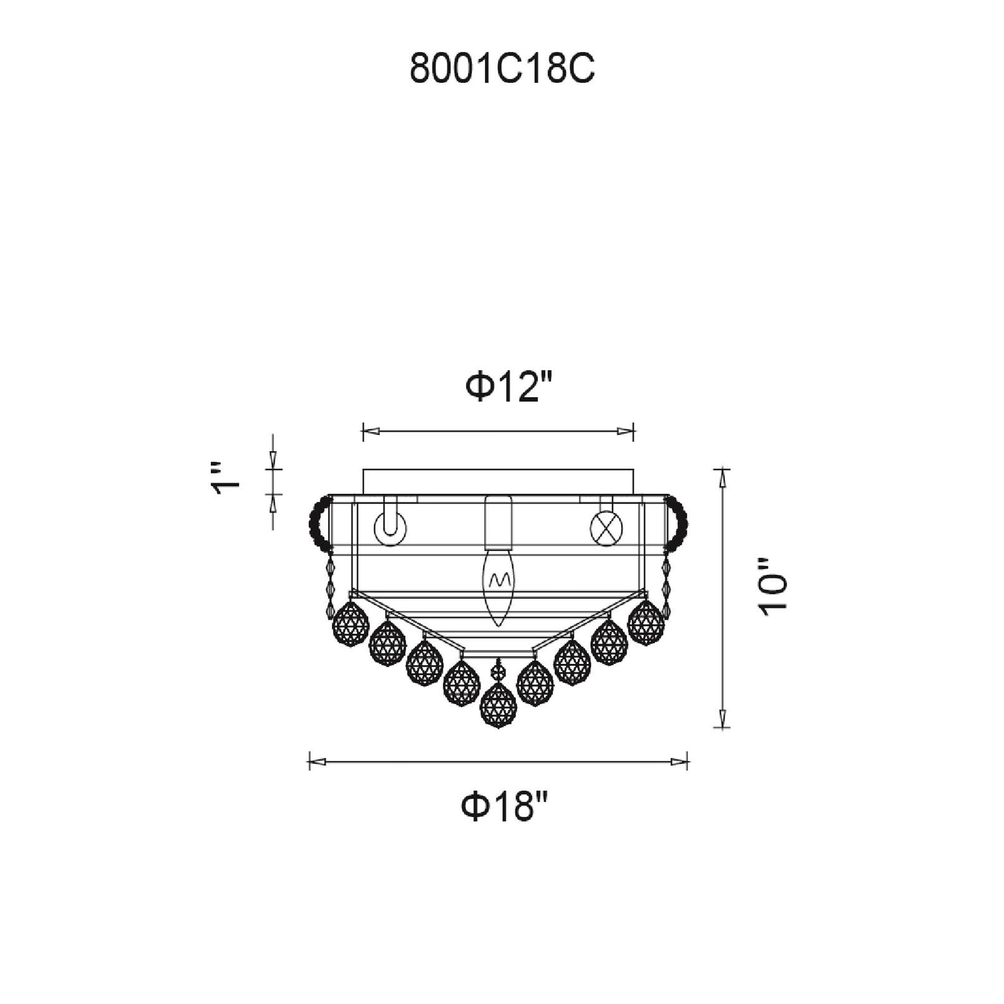 Empire 5 Light Flush Mount With Gold Finish
