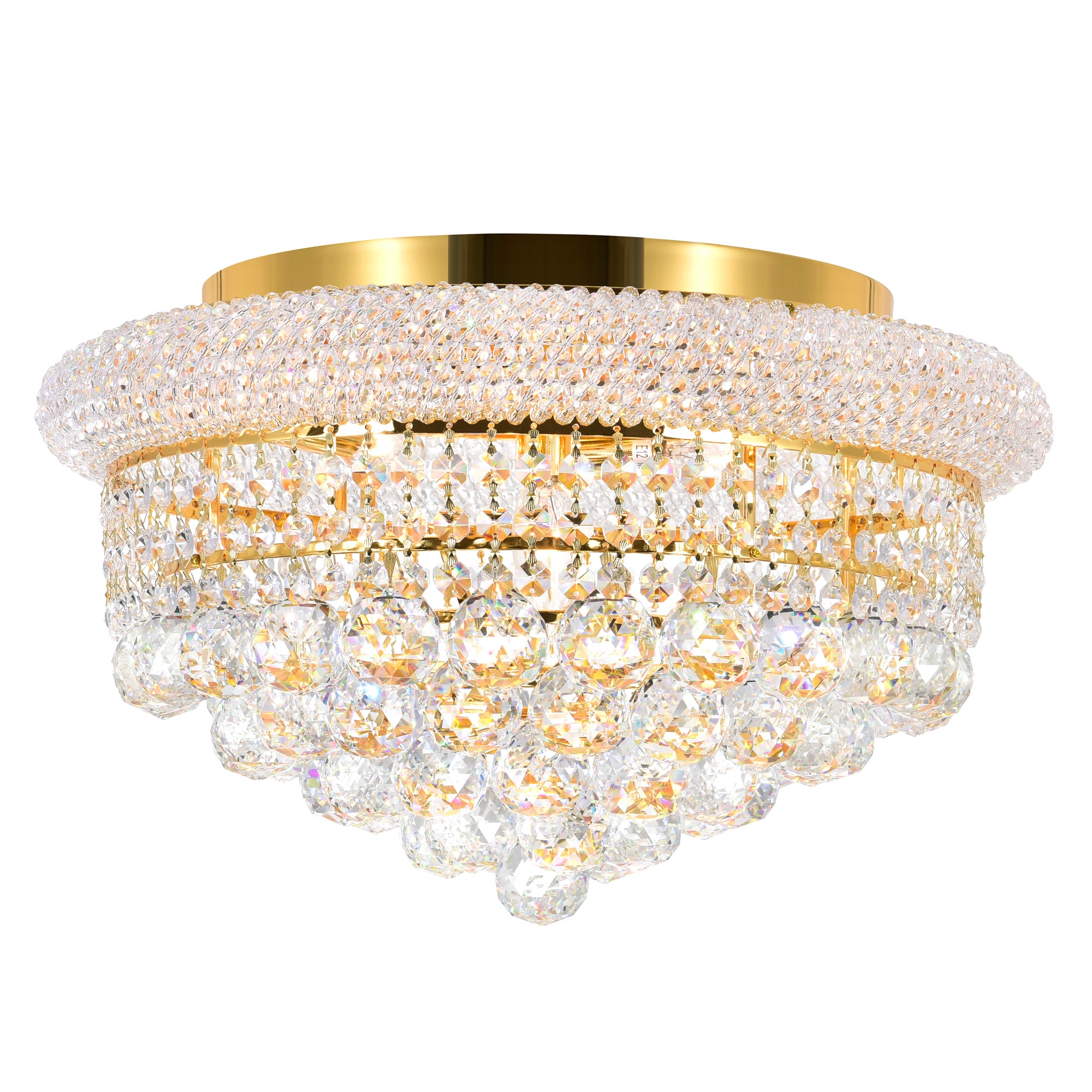 Empire 5 Light Flush Mount With Gold Finish