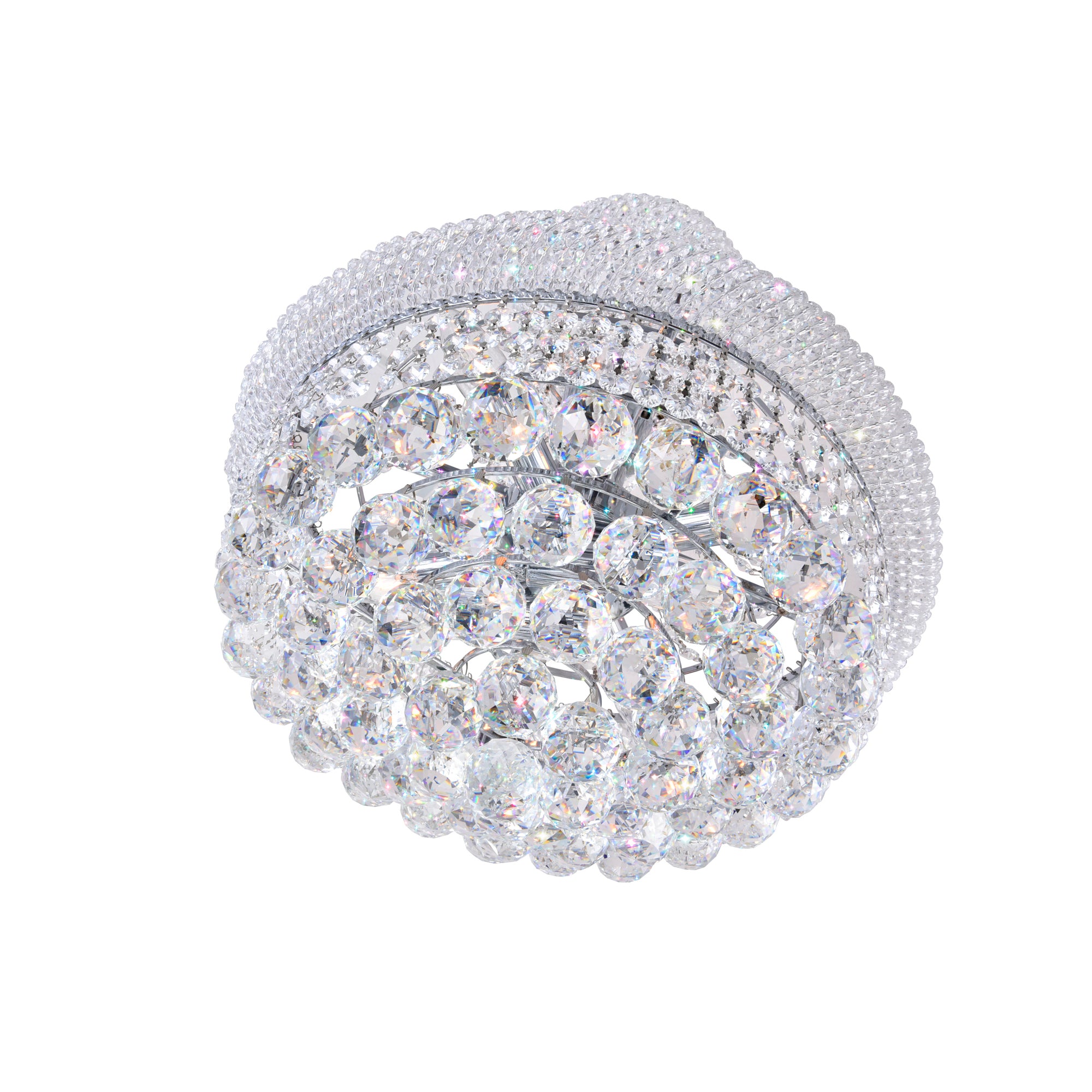 Empire 8 Light 18in Chrome Down Chandelier with Crystals