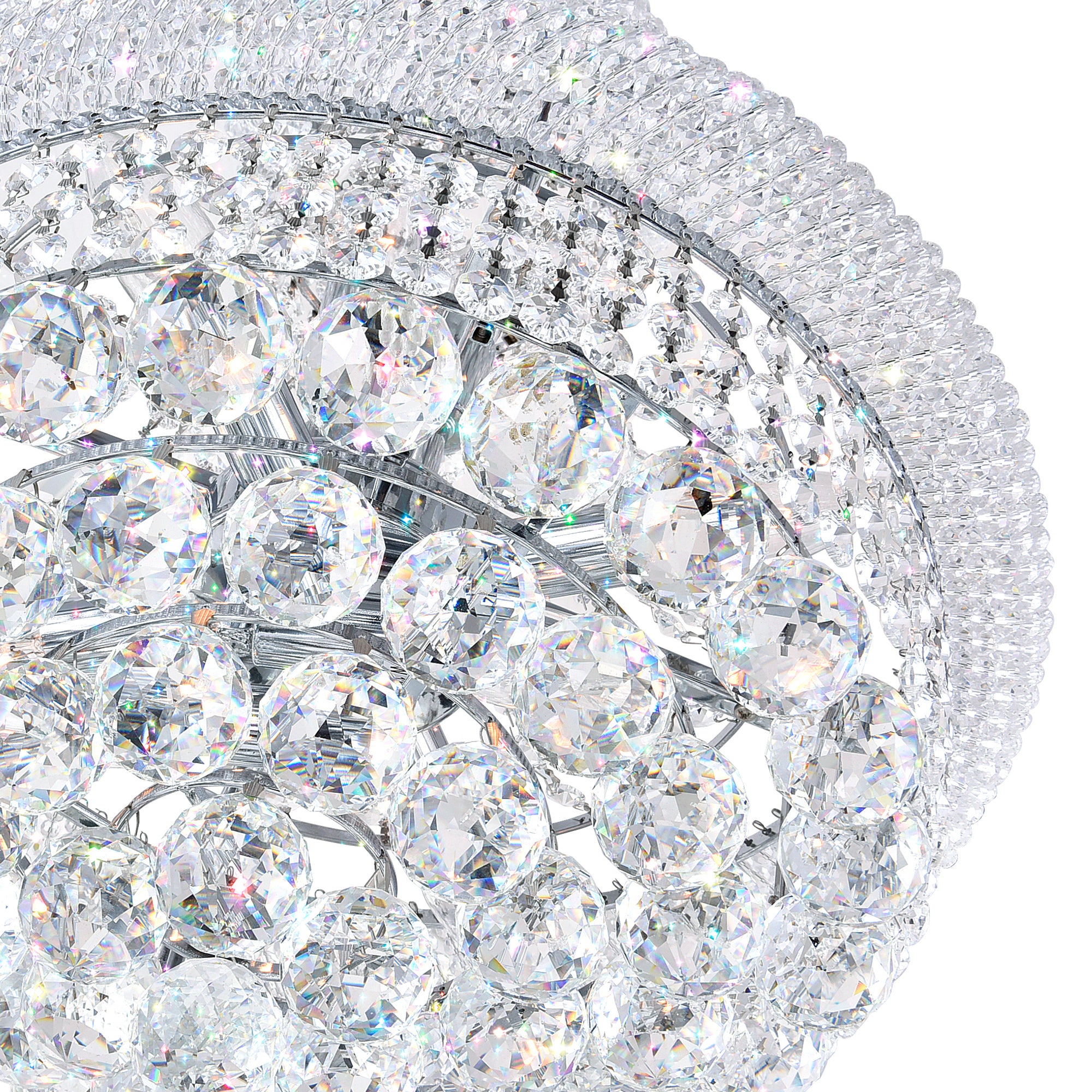 Empire 17 Light 24in Chrome Down Chandelier with Crystals