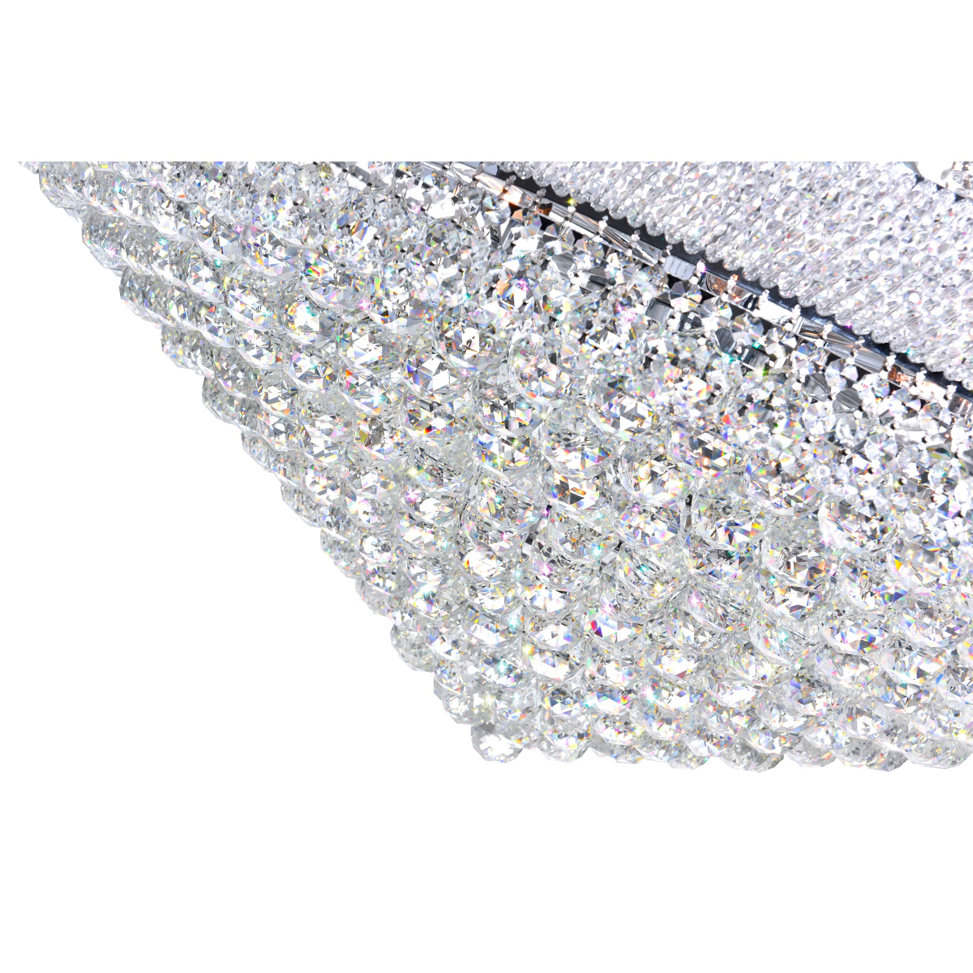 Empire 38 Light 42in Chrome Down Chandelier with Crystals