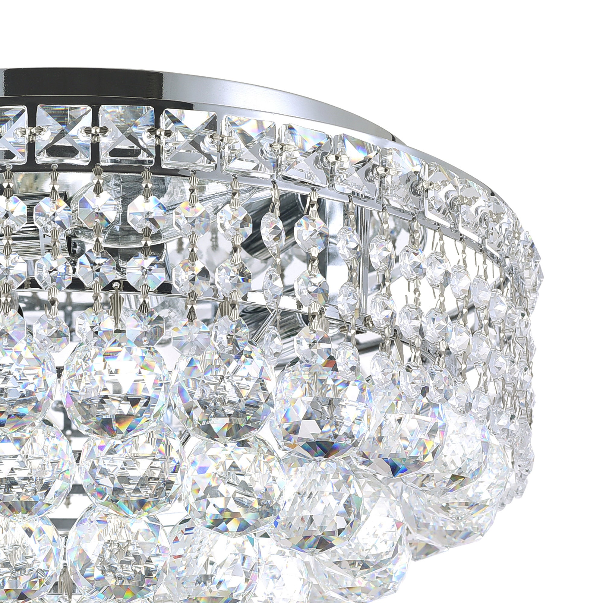 Luminous 5 Light 16in Chrome Flush Mount