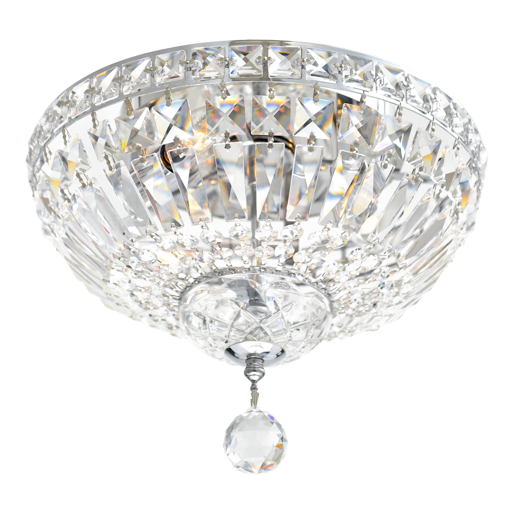 Stefania 3 Light Chrome Flush Mount