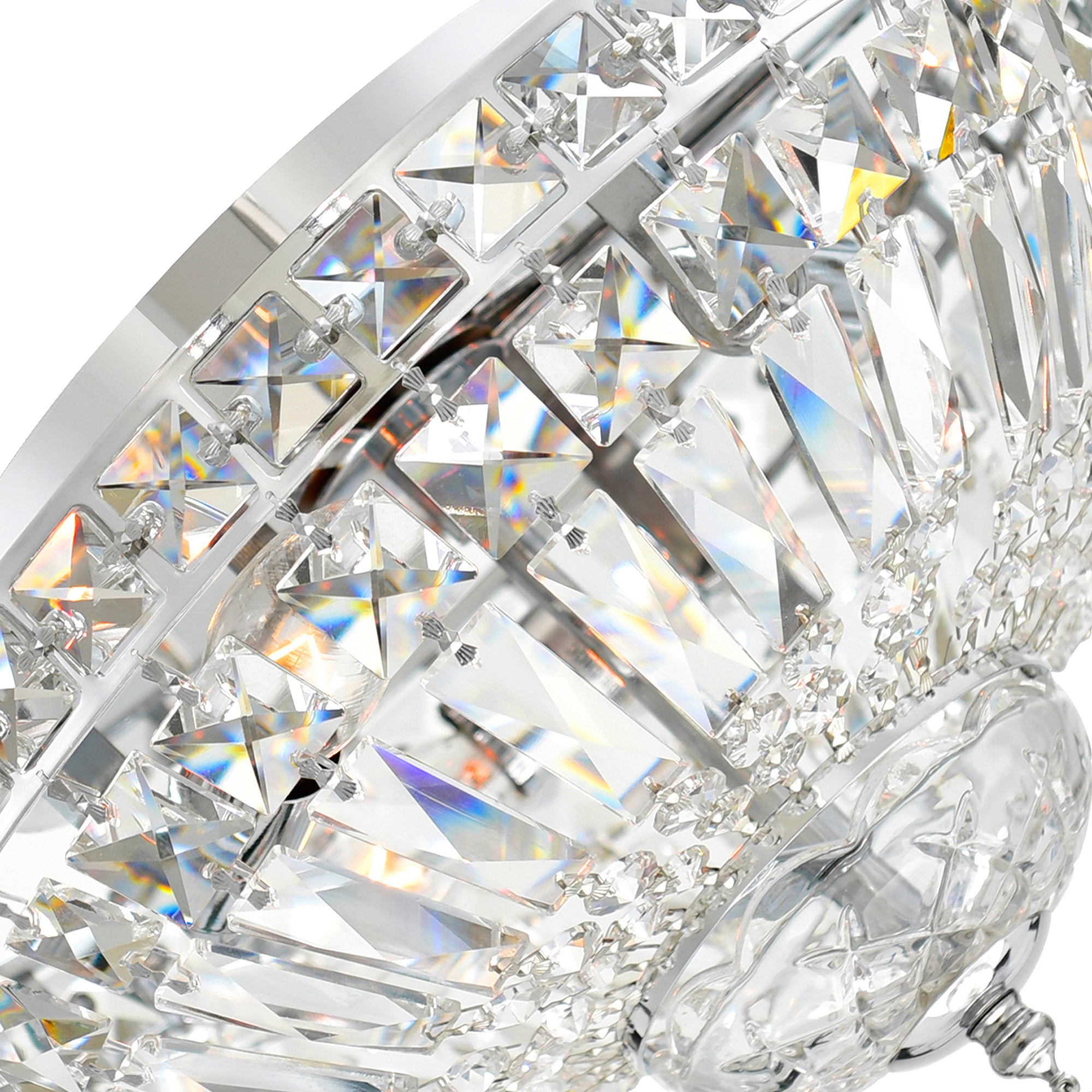 Stefania 3 Light Chrome Flush Mount