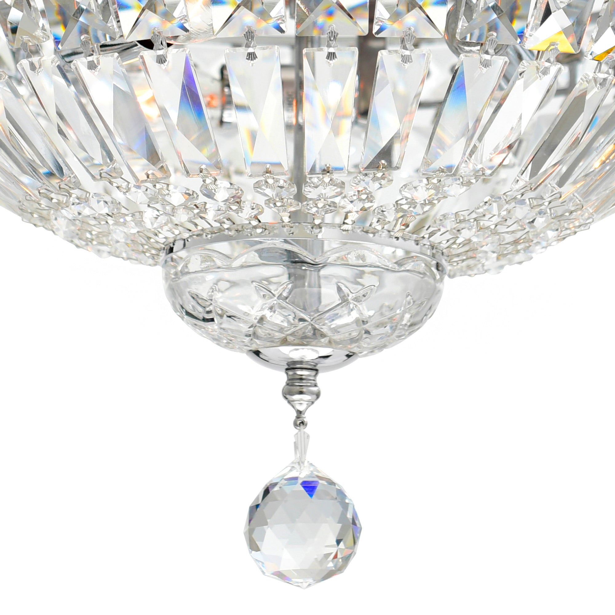 Stefania 3 Light Chrome Flush Mount