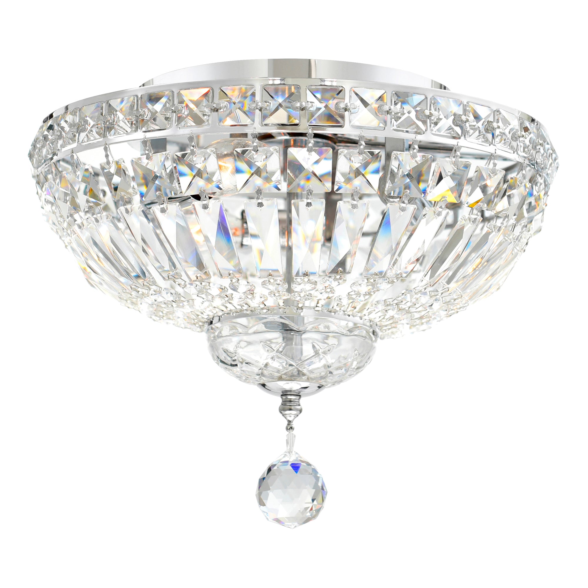 Stefania 3 Light Chrome Flush Mount