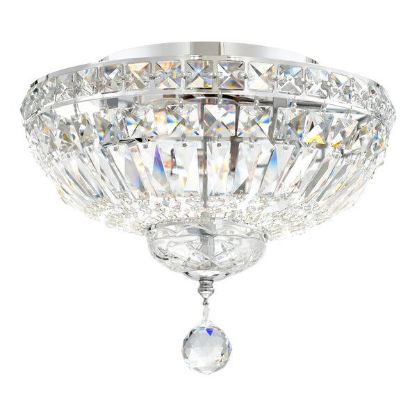 Stefania 3 Light Chrome Flush Mount
