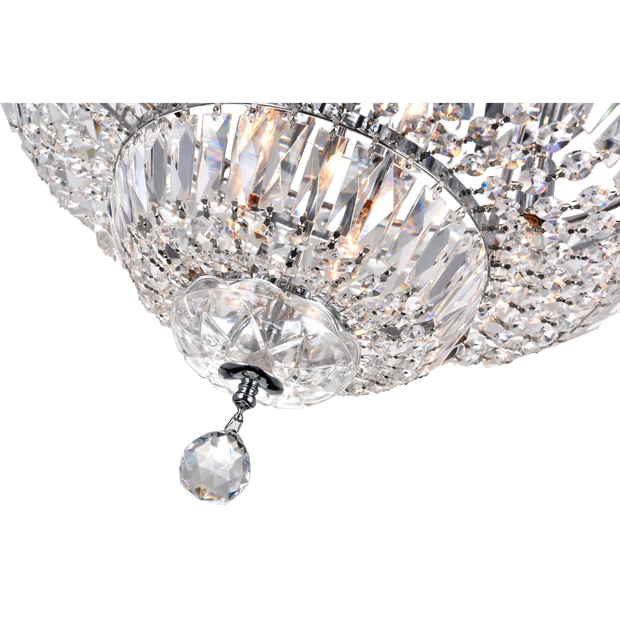 Stefania 8 Light Chrome Flush Mount