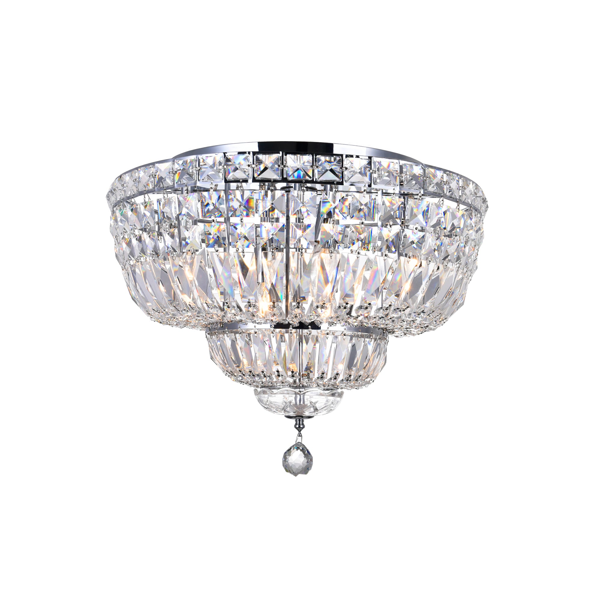 Stefania 8 Light Chrome Flush Mount
