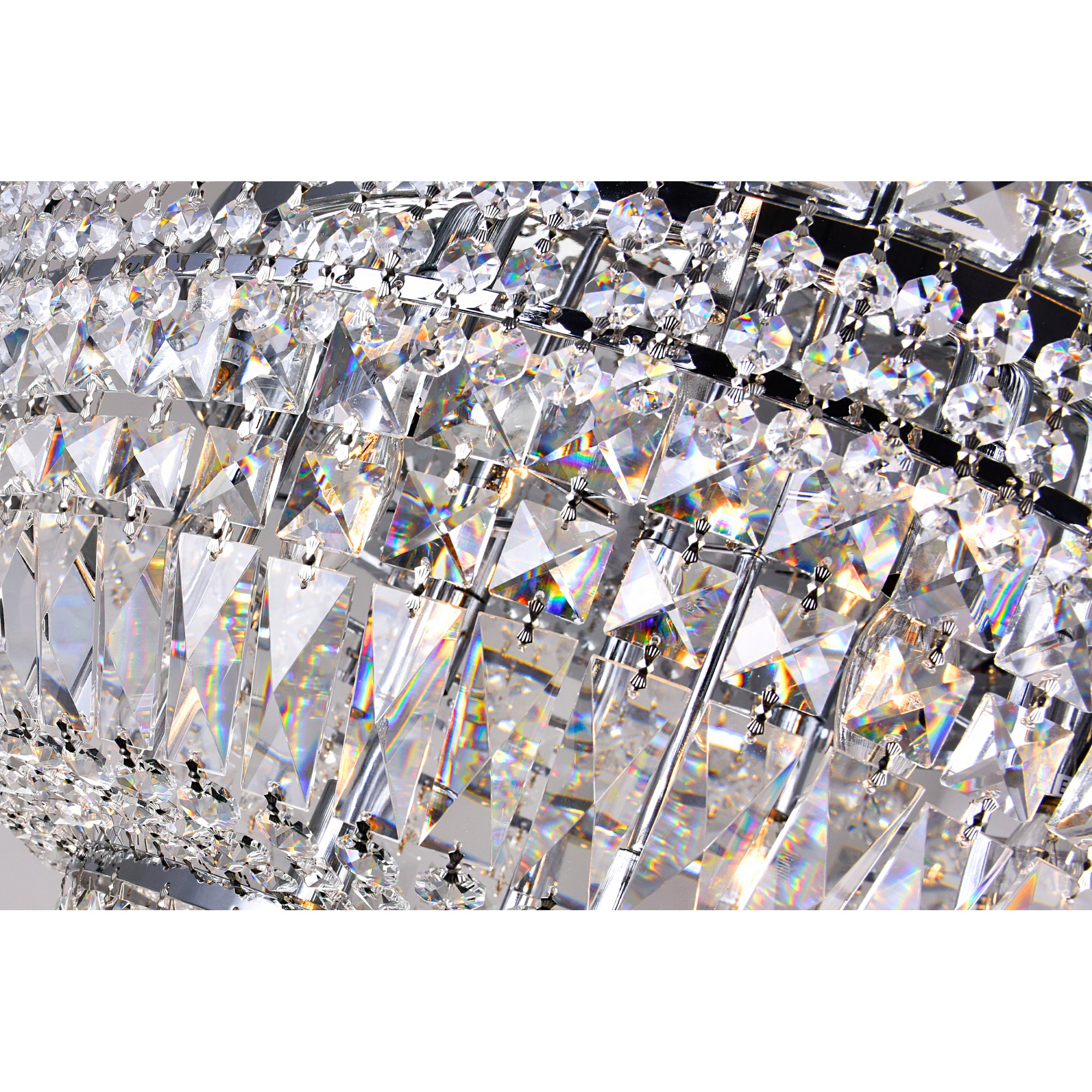 Stefania 9 Light Chrome Flush Mount