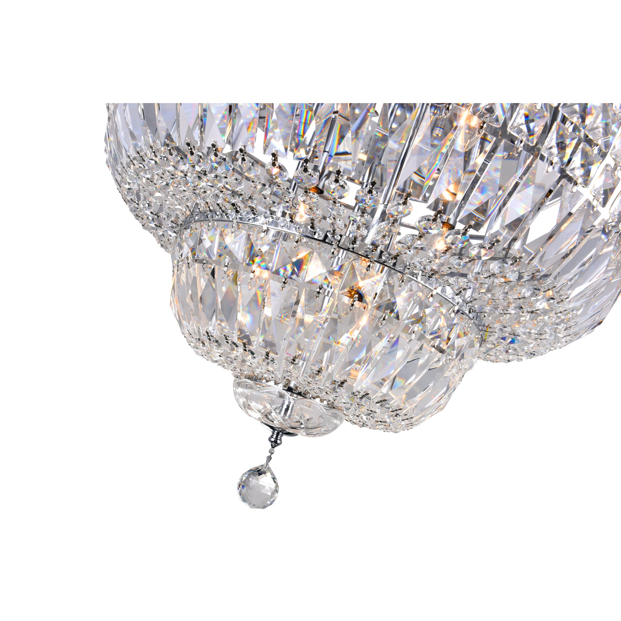 Stefania 9 Light Chrome Flush Mount