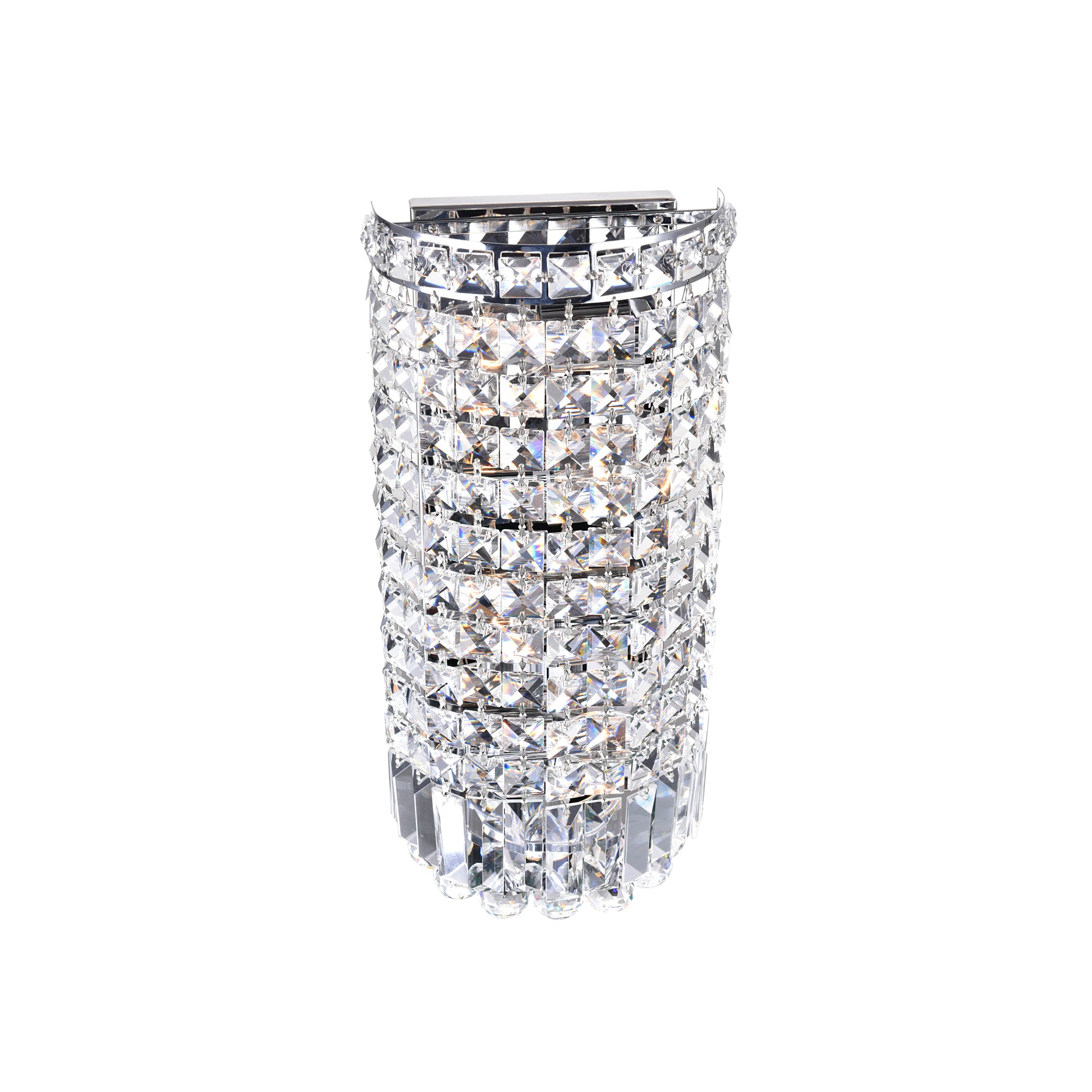 Colosseum 4 Light 6in Chrome Bathroom Sconce with Crystals