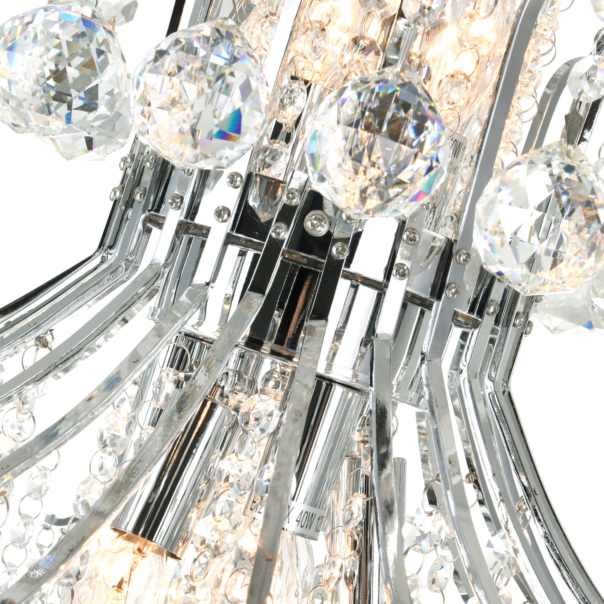 Princess 10 Light 24in Chrome Down Chandelier